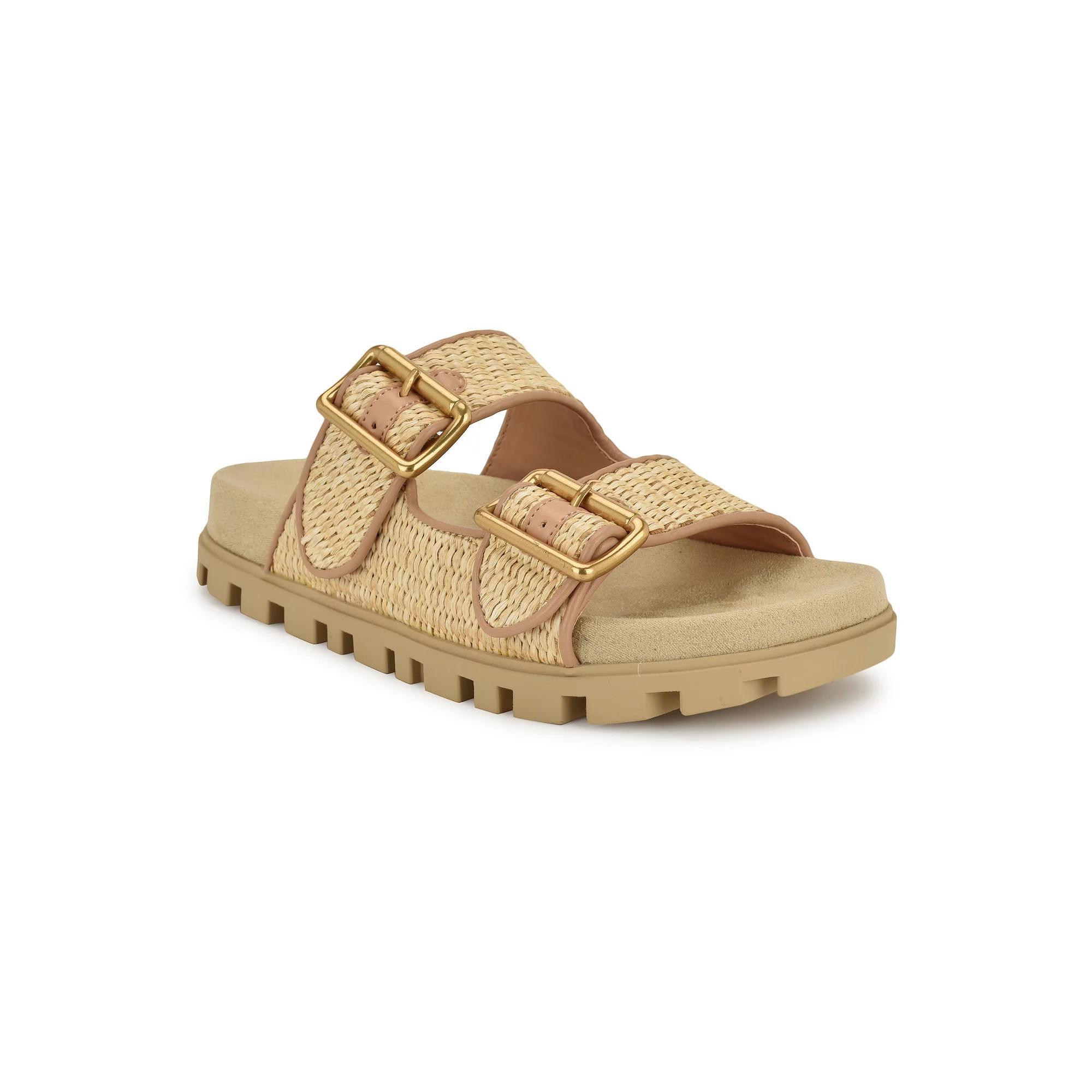 Nine West Timma Double Strap Slip-On Women's Casual Sandals, Size: 5, Light Natural Product Image