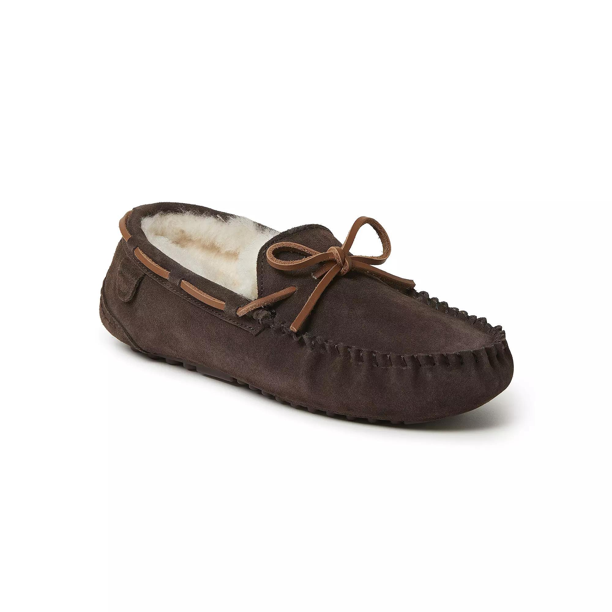 Fireside By Dearfoams Victor Shearling Mens Moccasin Slippers Product Image
