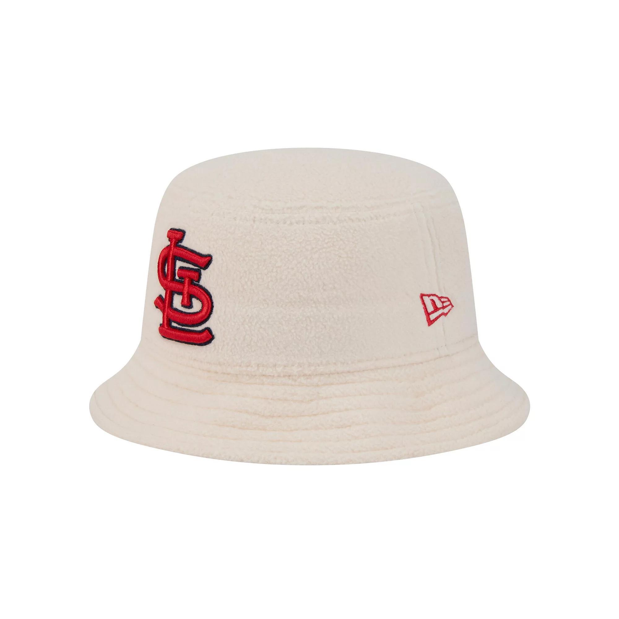 Women's New Era White St. Louis Cardinals Cozy Bucket Hat, Size: Small Product Image