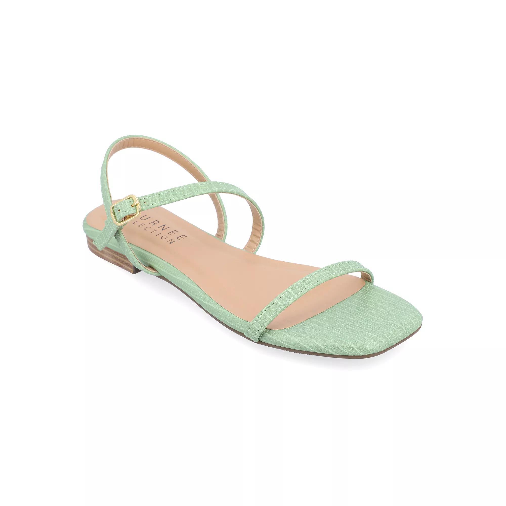 Journee Crishell Women's Block Heel Sandals, Size: 8, Green Product Image