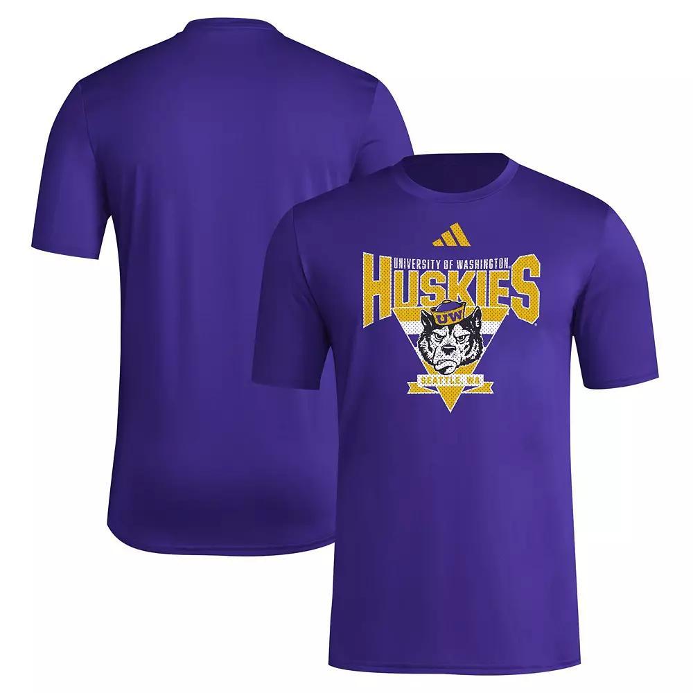 Men's adidas Purple Washington Huskies 2024 Locker Trilateral Pre-Game T-Shirt, Size: Medium Product Image