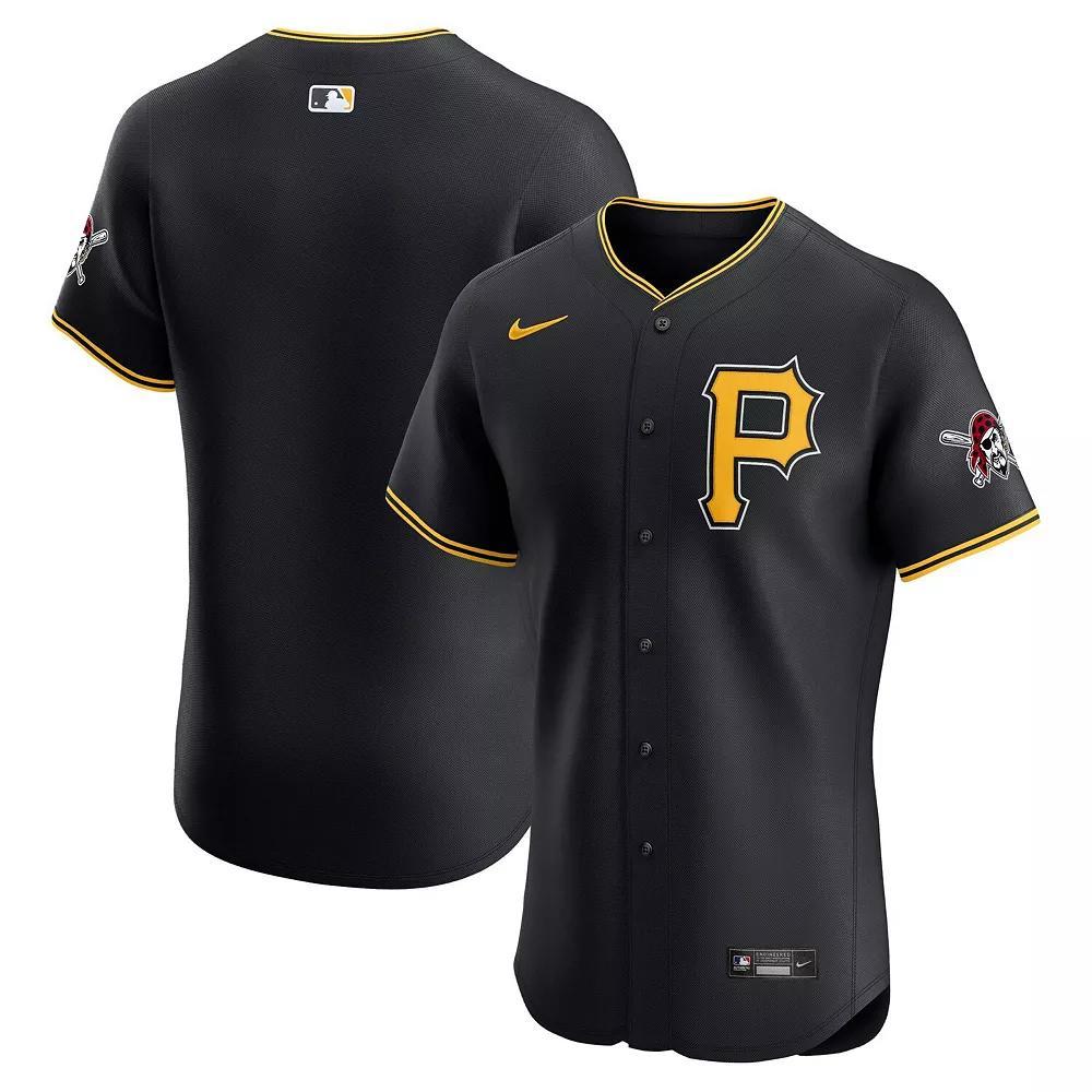 Men's Nike Black Pittsburgh Pirates Alternate Vapor Premier Elite Patch Jersey, Size: 44 Product Image