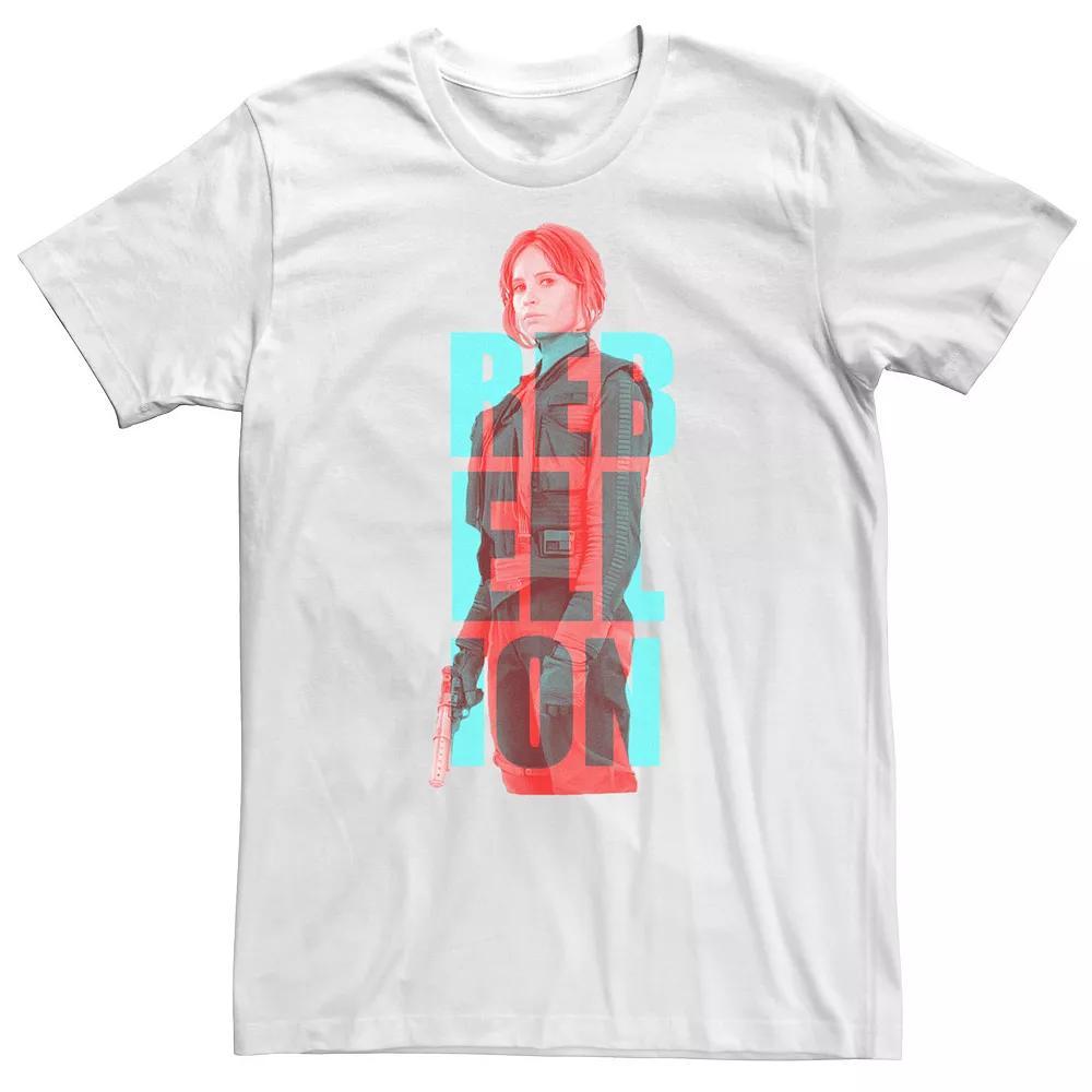 Big & Tall Star Wars Rogue One Jyn Rebellion Font Tee, Men's, Size: 3XL, White Product Image