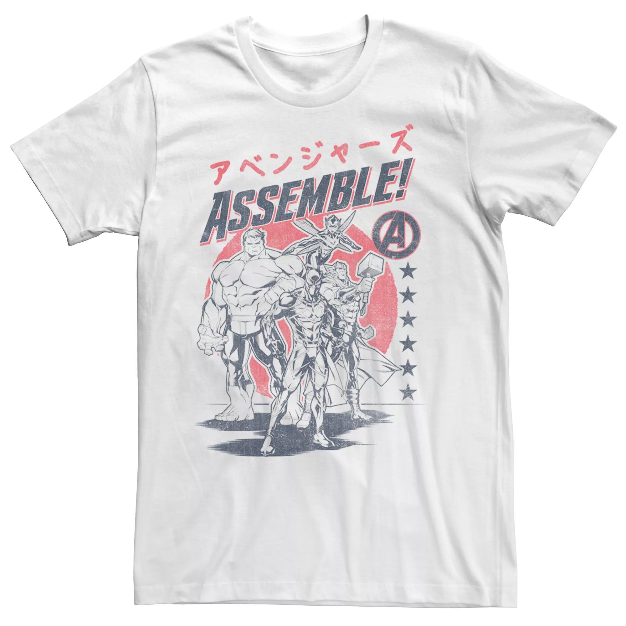 Men's Marvel Avengers Assemble Graphic Tee, Size: Medium, White Product Image