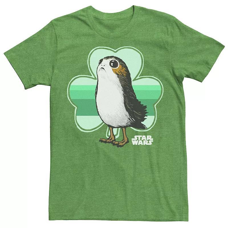Men's Star Wars Porg Clover St. Patrick's Day Tee, Size: XXL, Kelly Grey Product Image