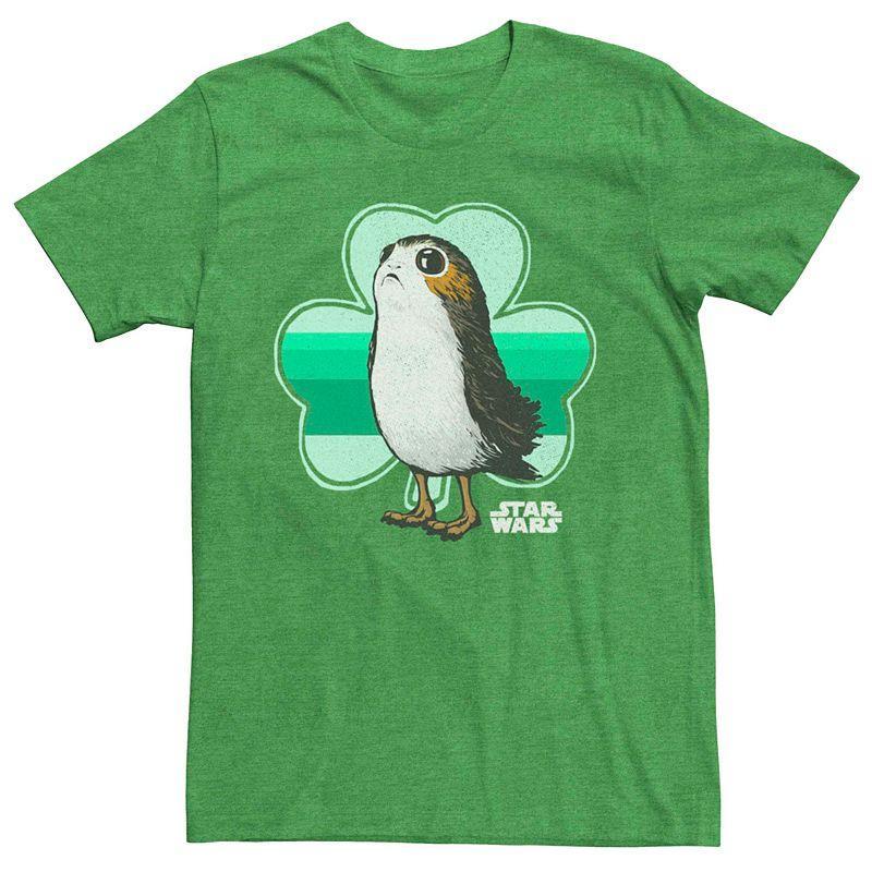 Men's Star Wars Porg Clover Saint Patrick's Day Tee, Size: XL, Kelly Grey Product Image