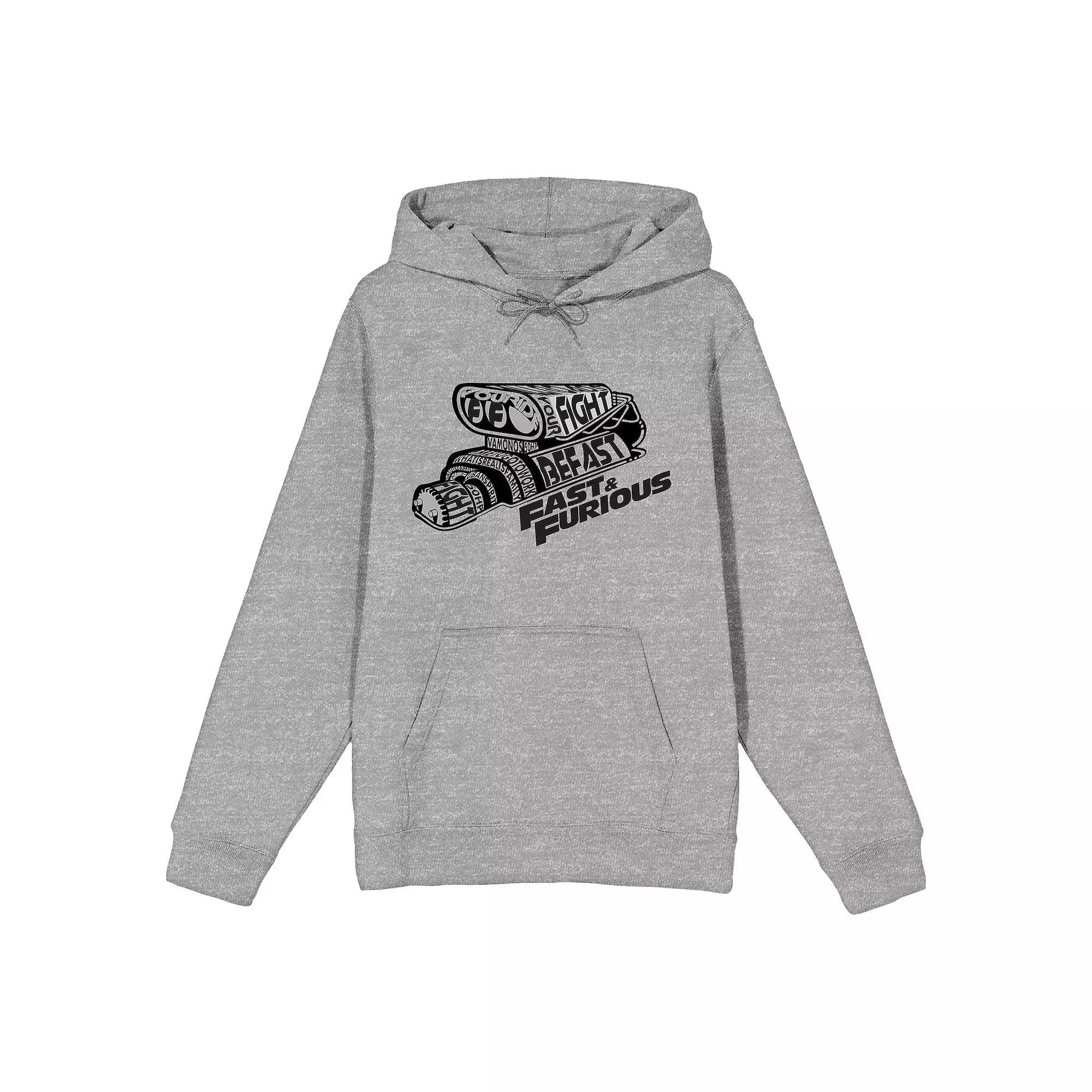 Men's Fast & The Furious Franchise Hoodie, Size: Medium, Gray Product Image