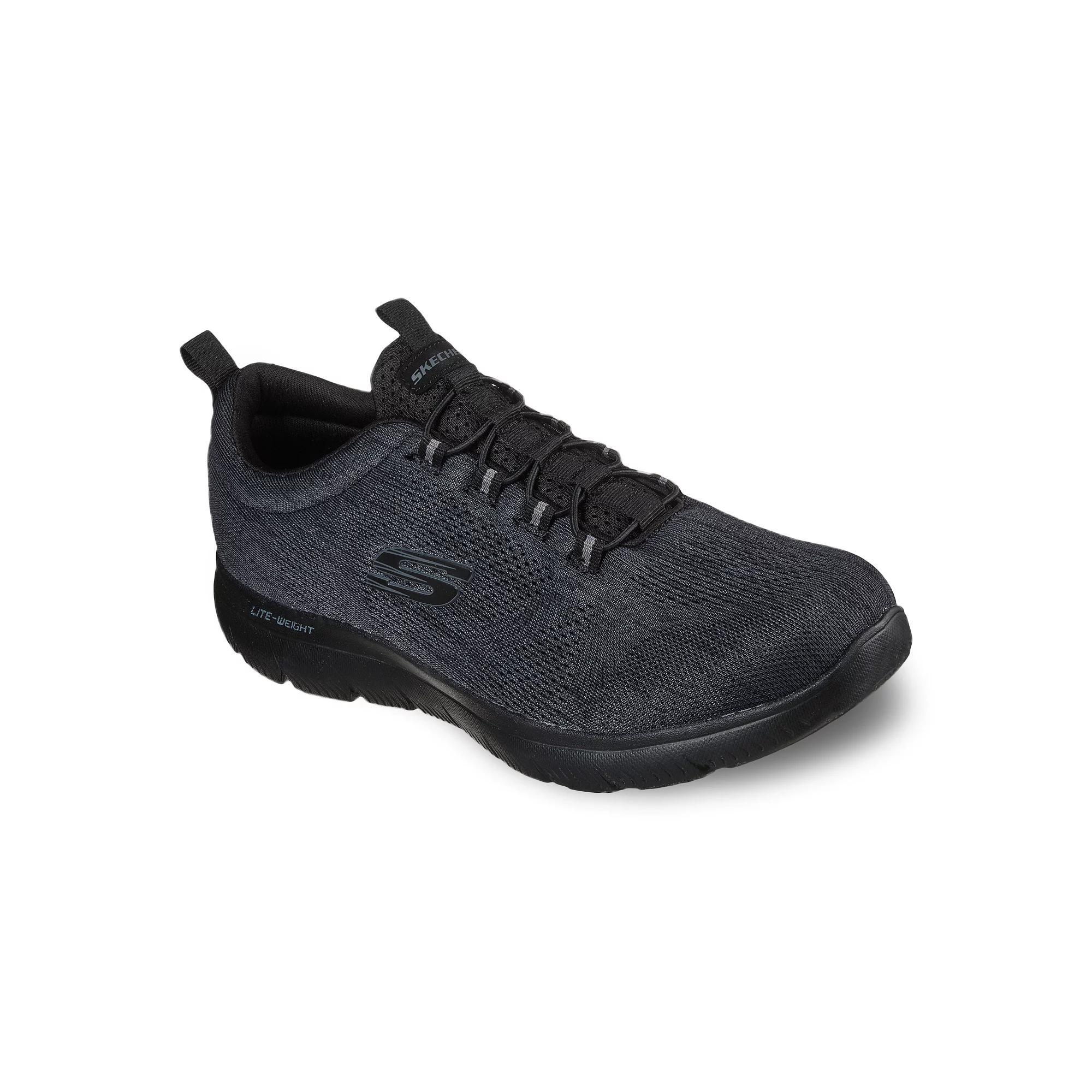 Skechers® Summits Louvin Men's Sneakers, Size: 10 Wide, Black Product Image