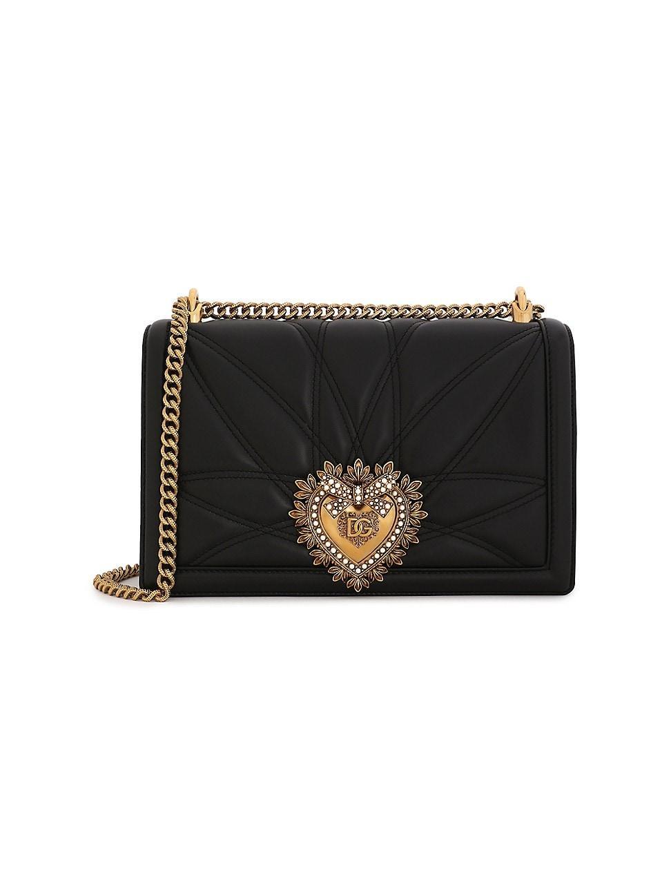 Womens Large Devotion Quilted Leather Shoulder Bag Product Image
