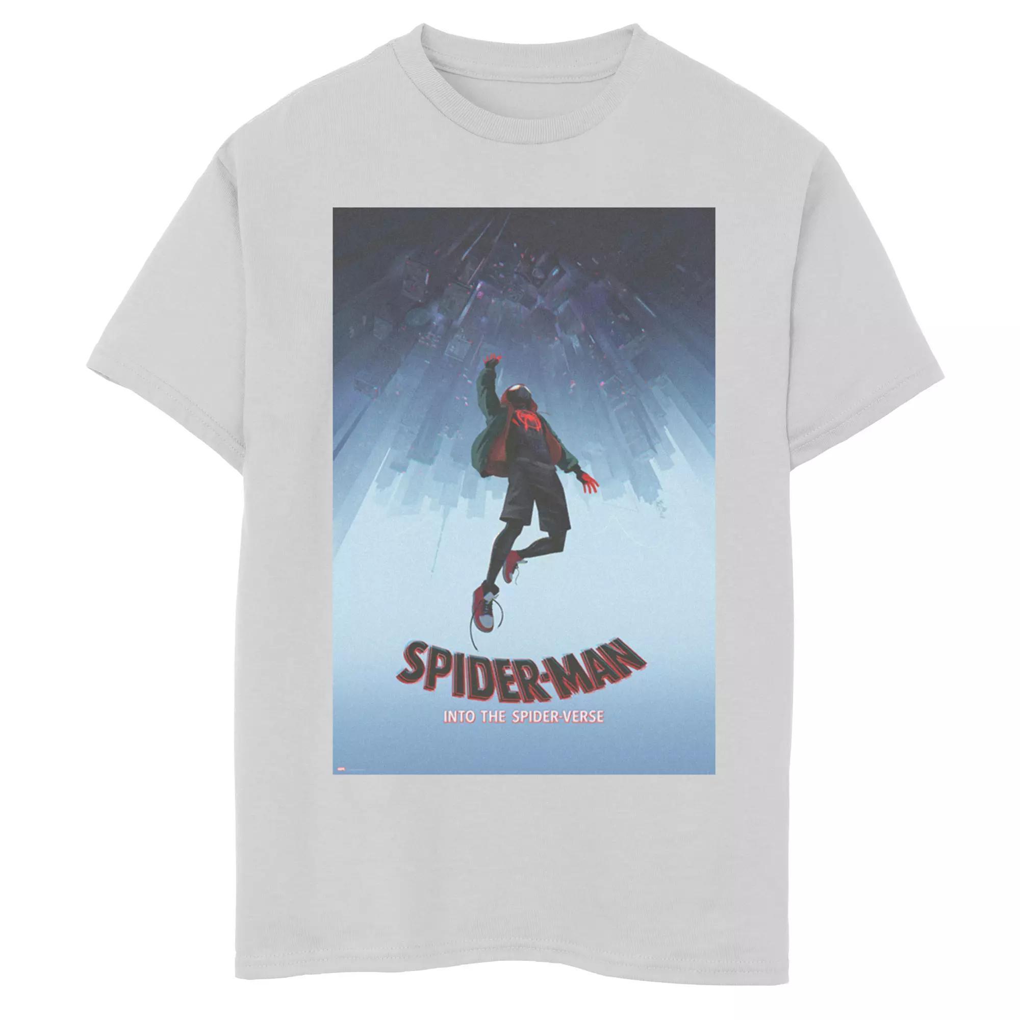 Men's Marvel Spider-Verse Ultimate Spider-Man Morales Graphic Tee, Size: XL, White Product Image