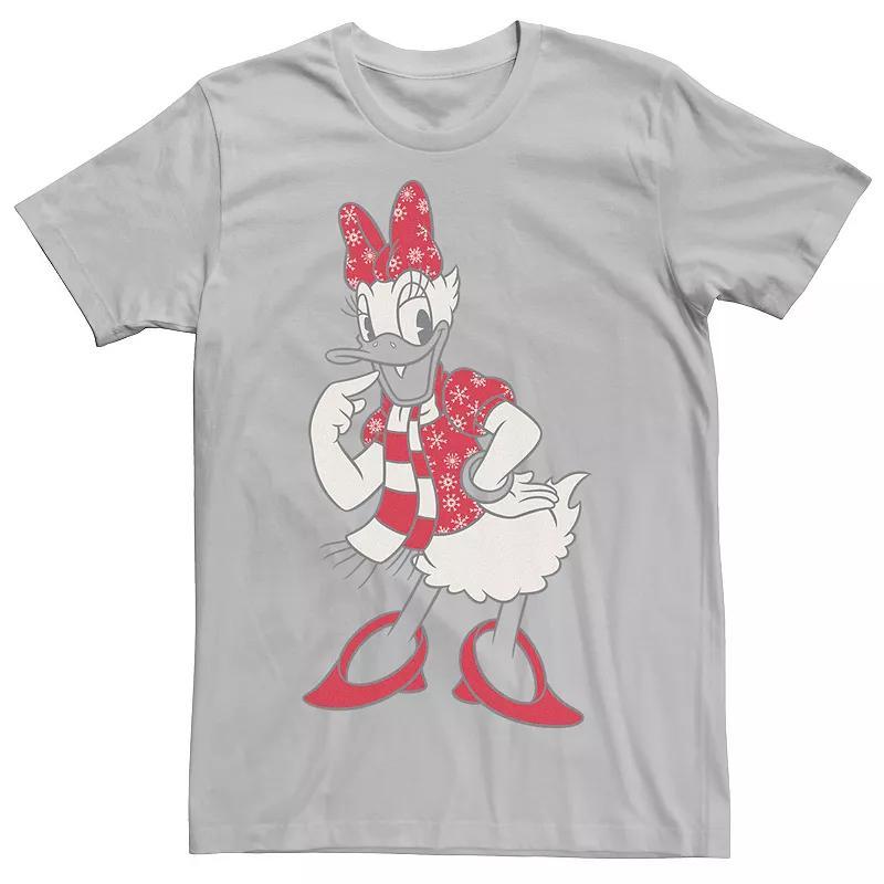 Disney's Daisy Duck Christmas Outline Men's Tee, Size: 3XL, Silver Product Image