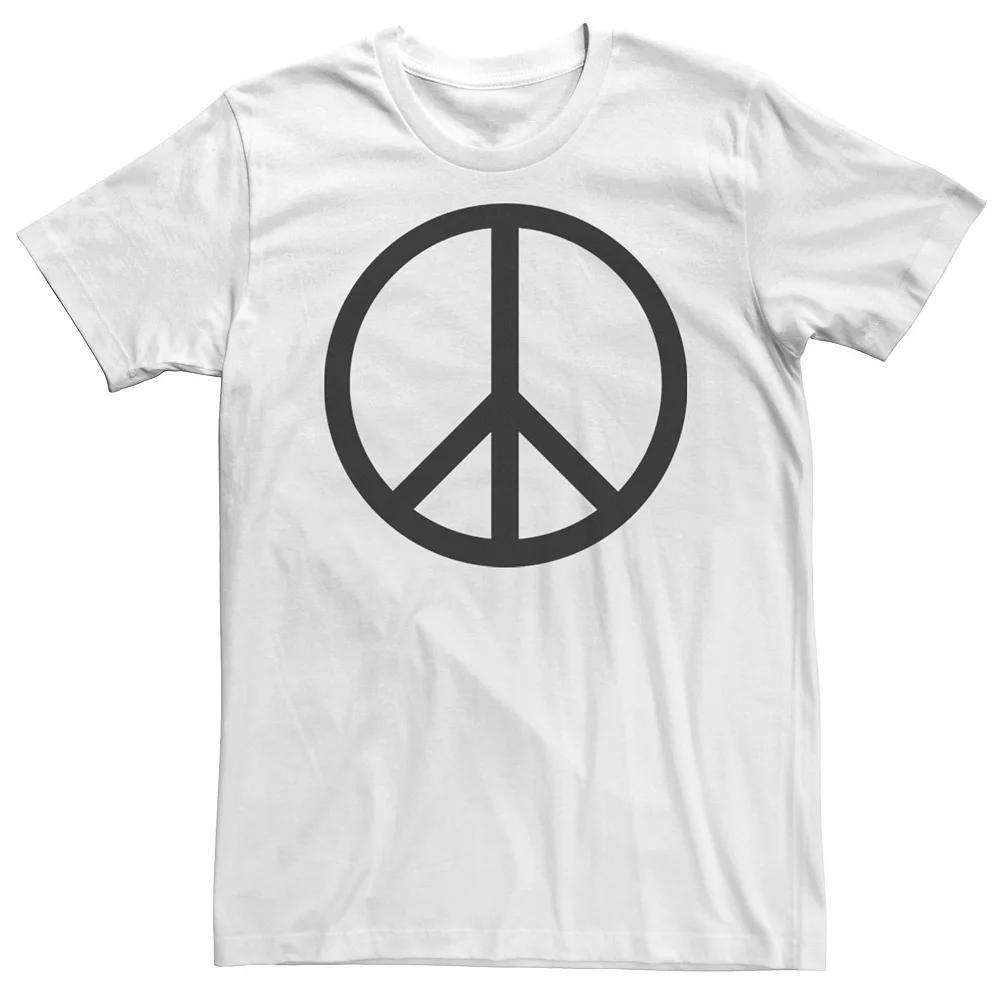 Men's Simple Peace Logo Tee, Size: XXL, White Product Image