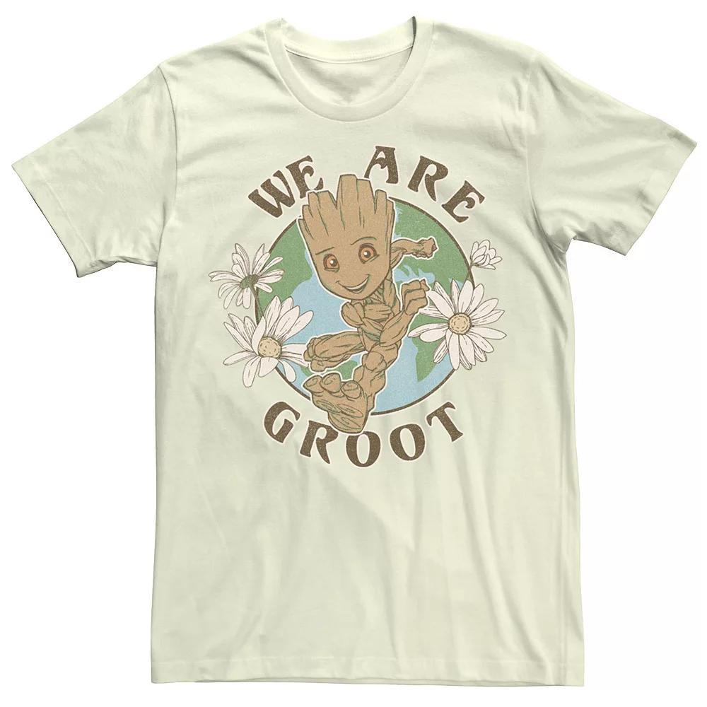 Men's Marvel Guardians of the Galaxy Groot Earth Day Tee, Size: XL, Natural Product Image