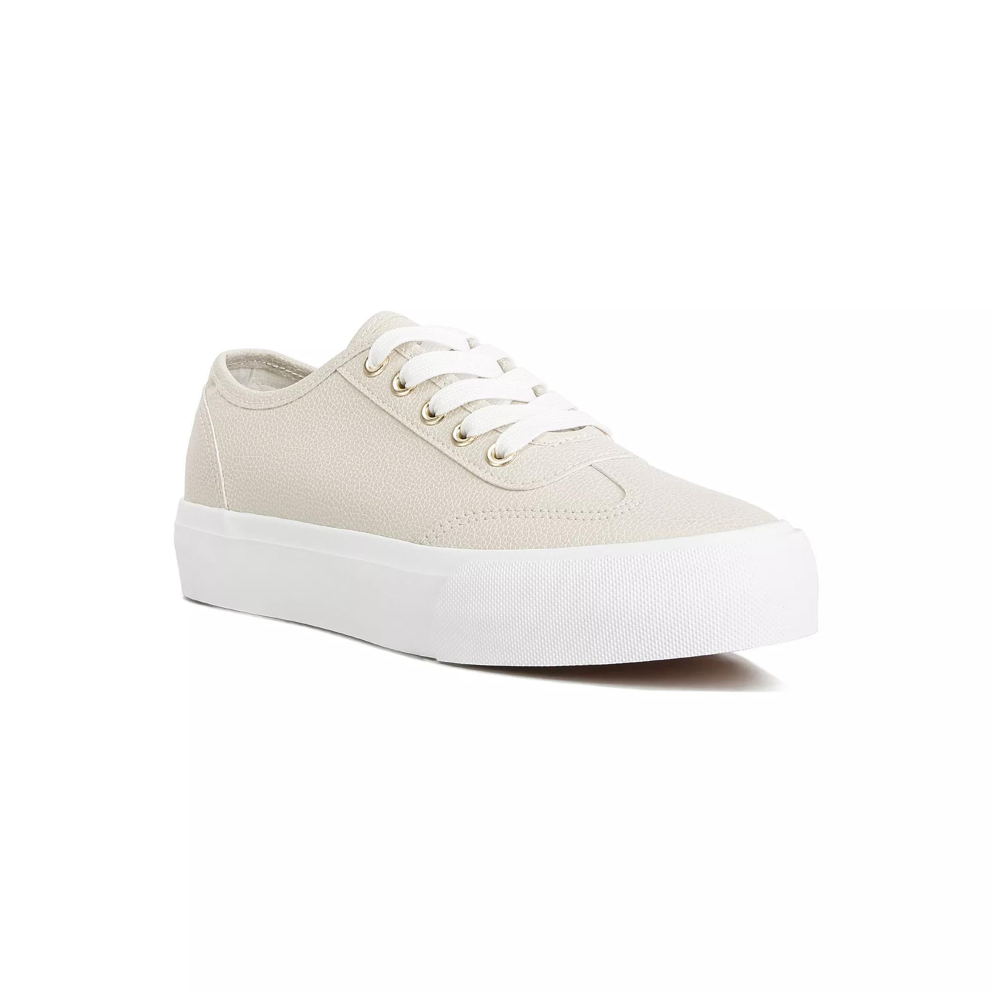 London Rag Zenda Women's Flatform Sneakers, Size: 7, Offwhite Product Image