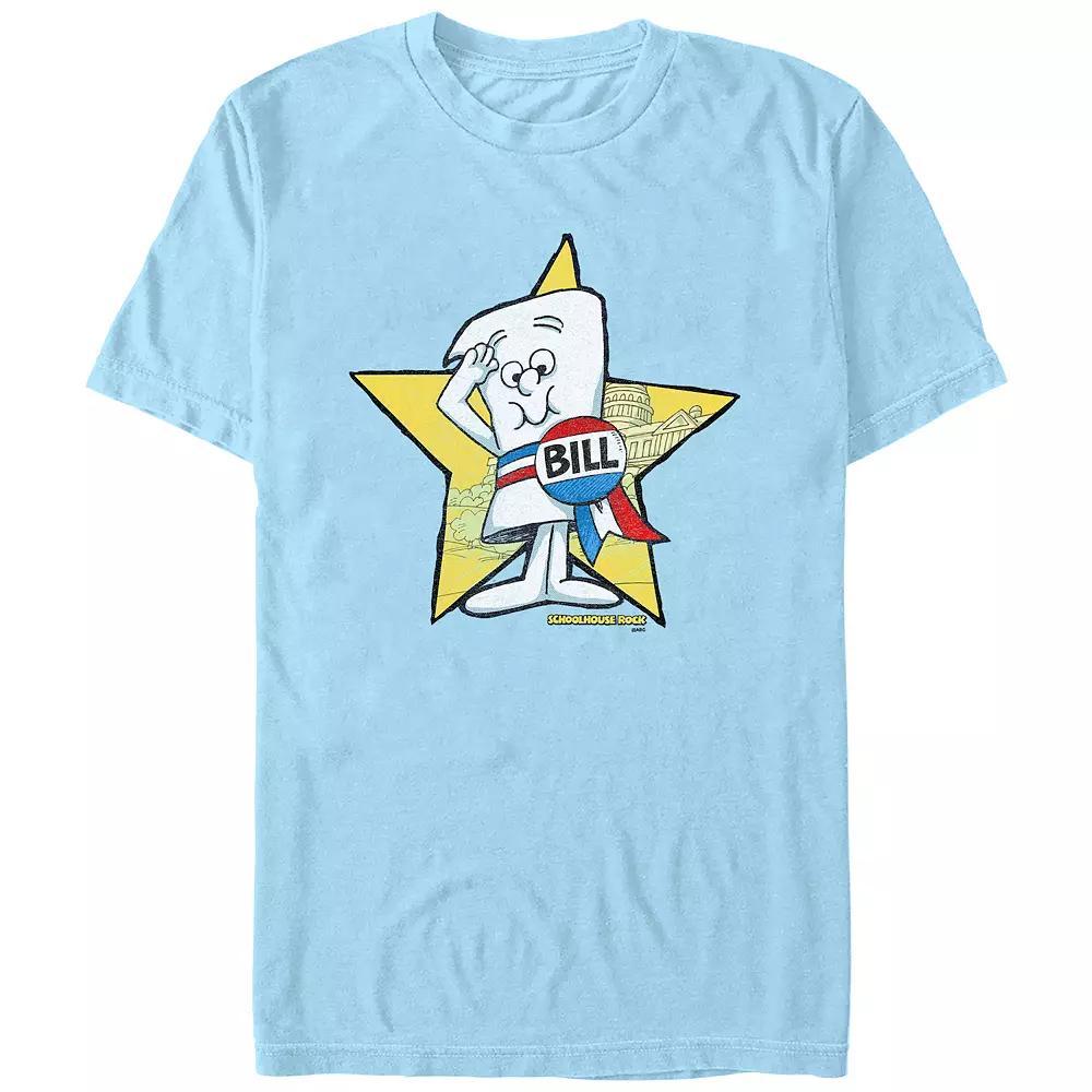 Men's Schoolhouse Rock! Bill Graphic Tee, Size: Small, Light Blue Product Image