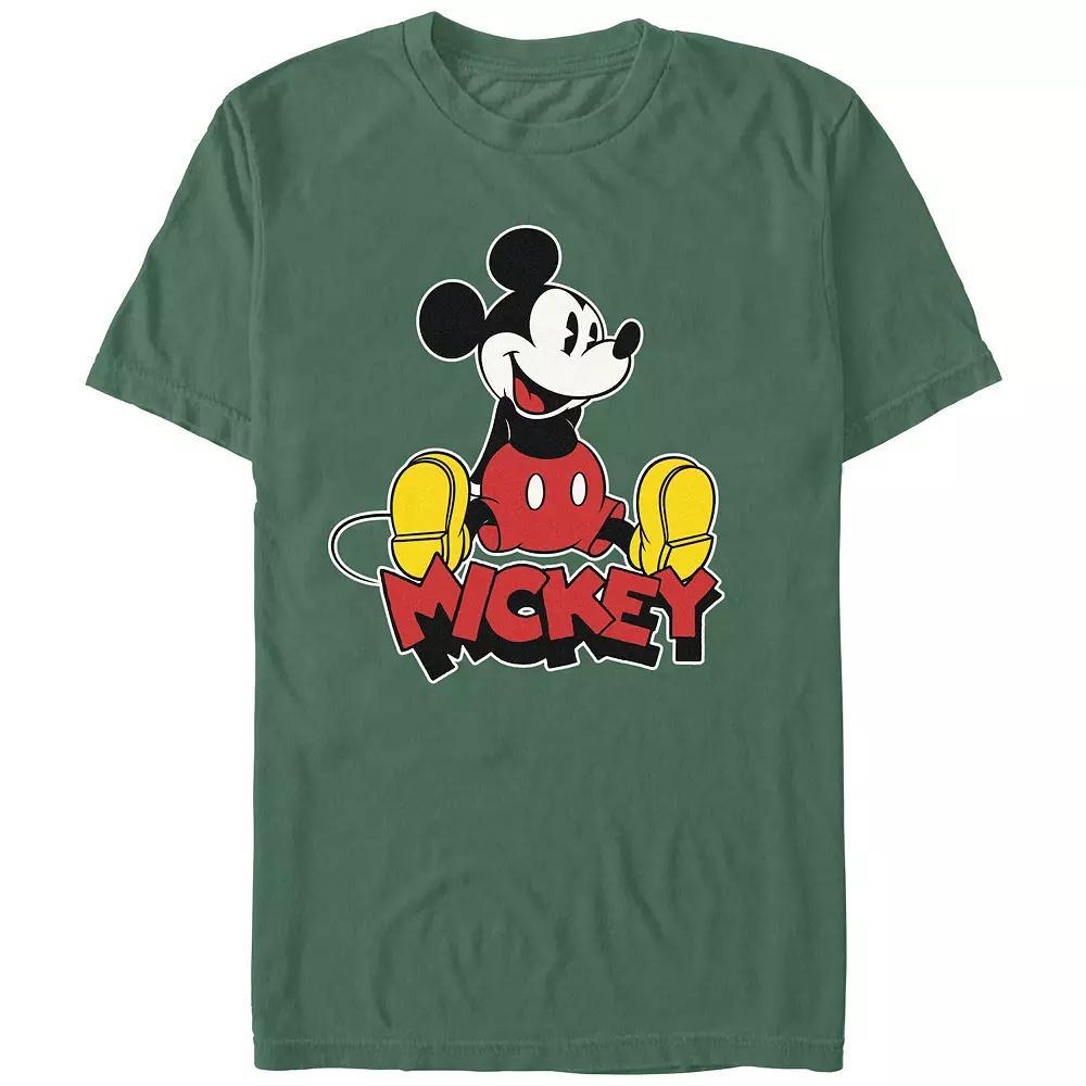 Men's Comfort Colors® Disney's Mickey Mouse Sited Graphic Tee, Size: Large, Light Green Product Image