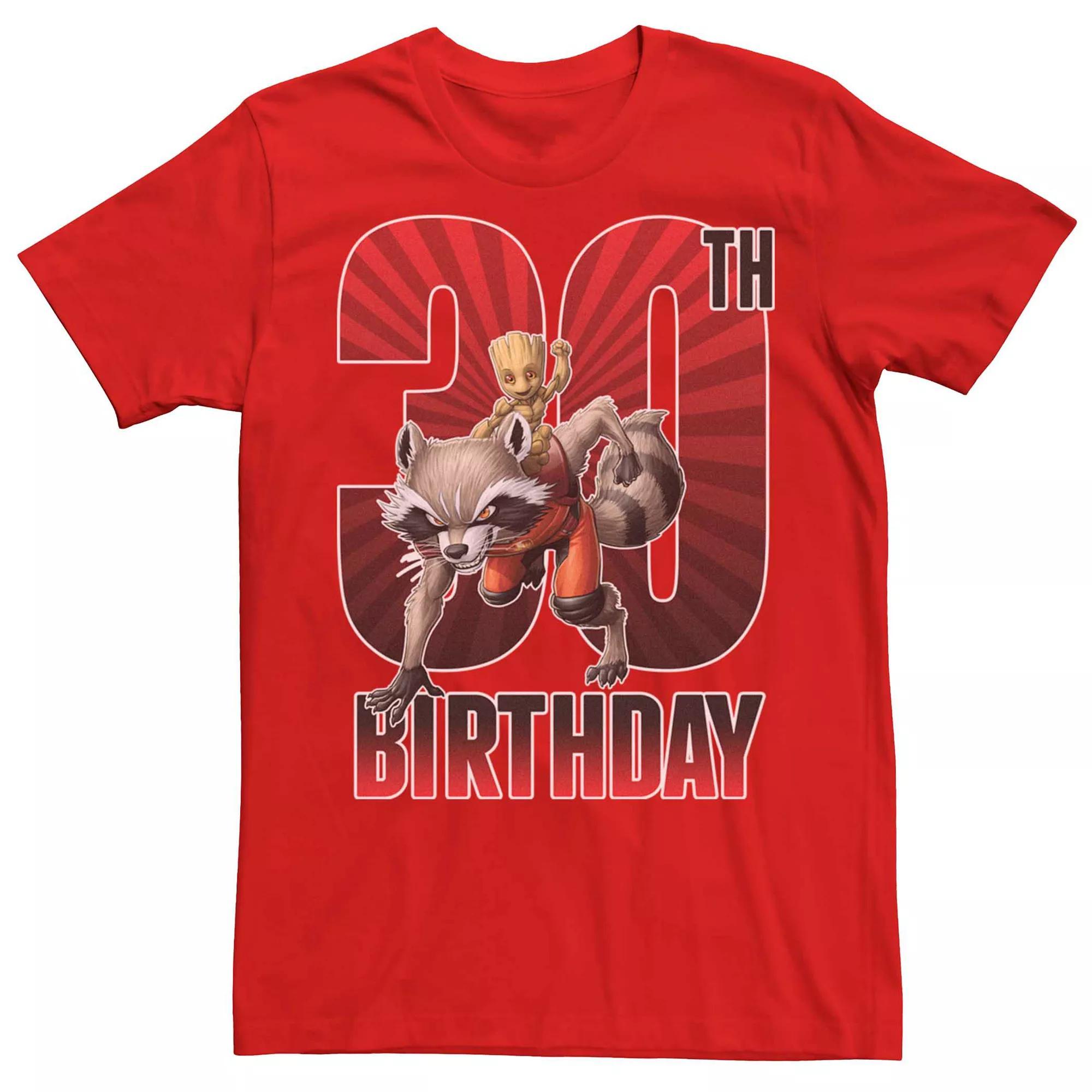 Men's Guardians of the Galaxy 30th Birthday Tee, Size: Large, Red Product Image