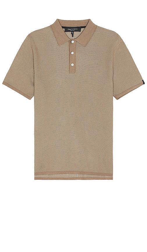 rag & bone Harvey Knit Short Sleeve Polo Shirt Product Image