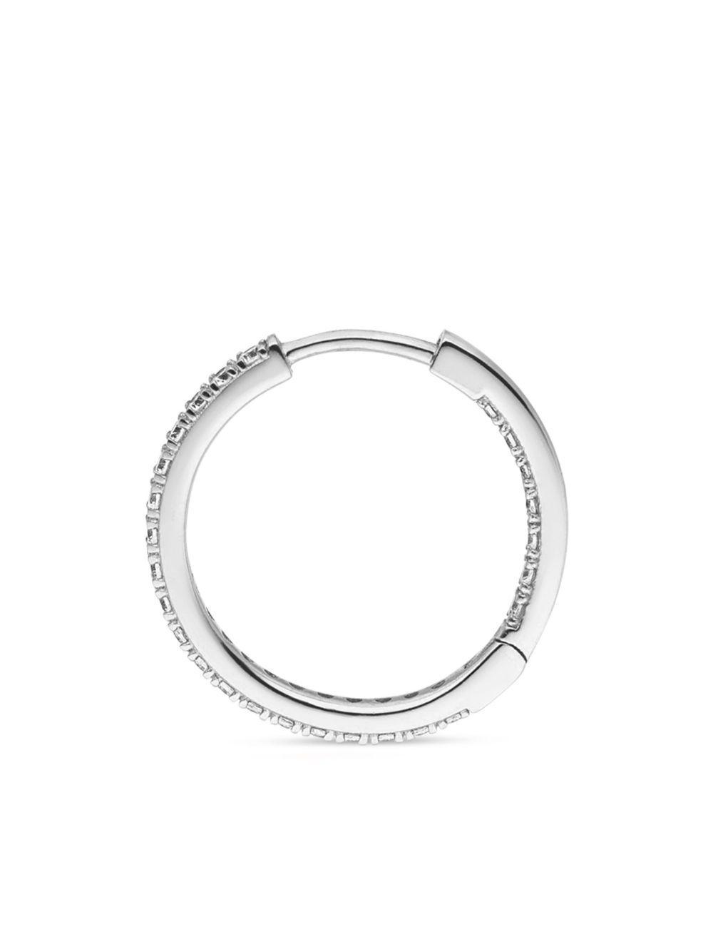 14kt white gold Cleo diamond small hoops Product Image