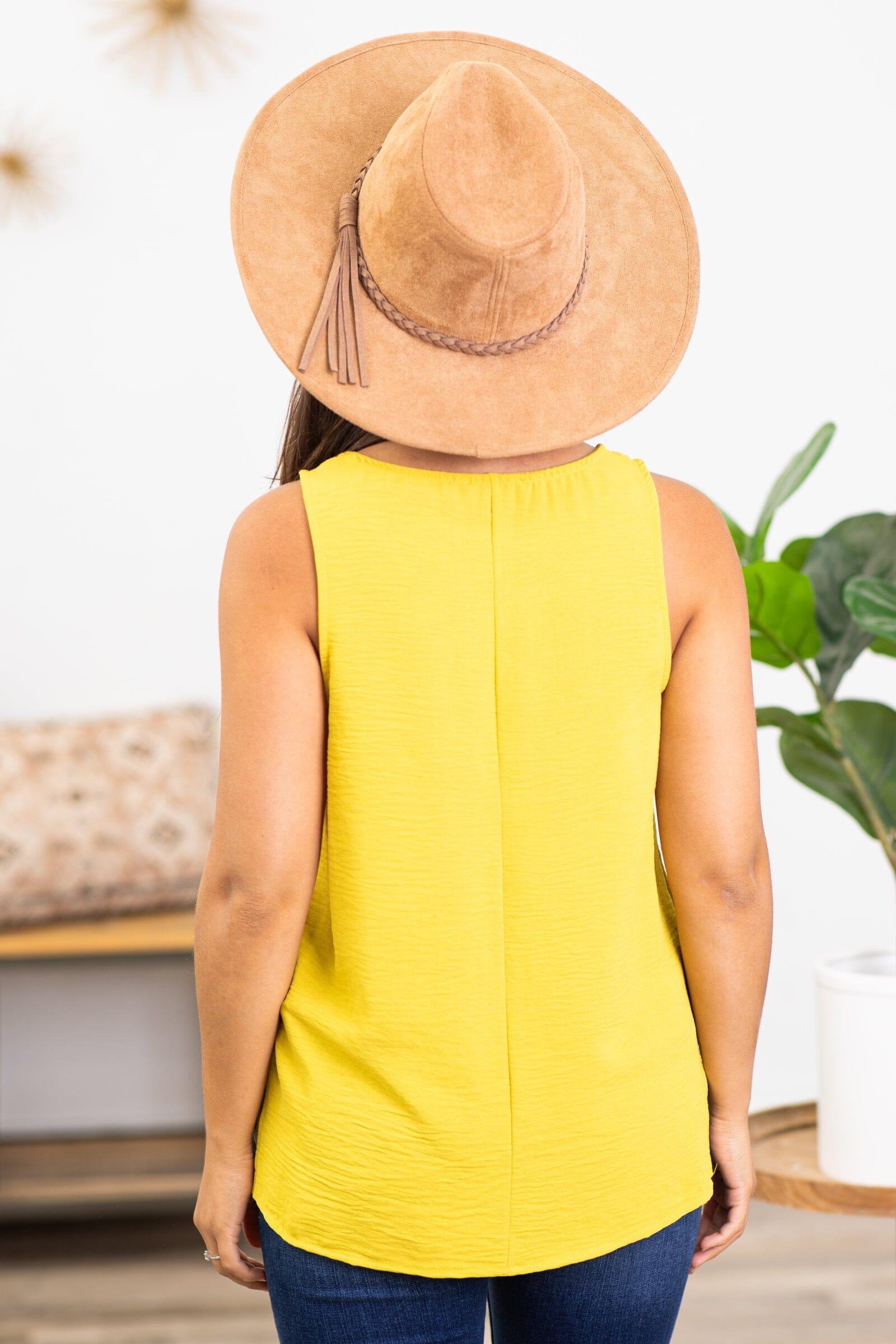 Mustard Hi Lo Round Neck Tank Product Image