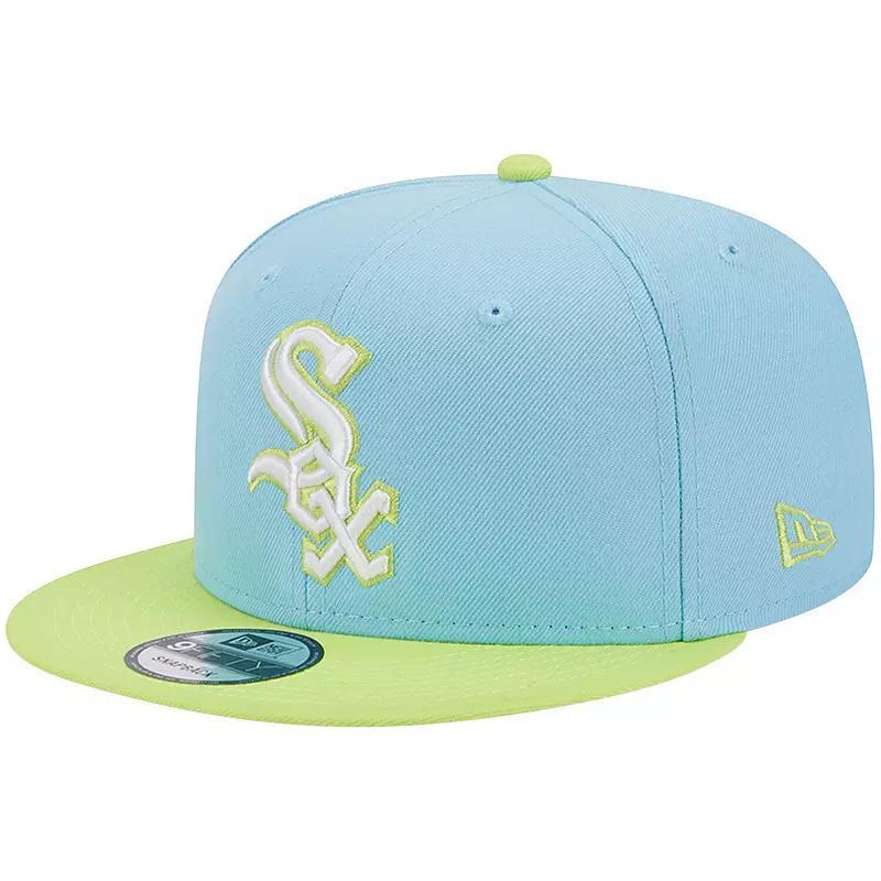 Men's New Era Light Blue/Neon Green Chicago White Sox Spring Basic Two-Tone 9FIFTY Snapback Hat Product Image