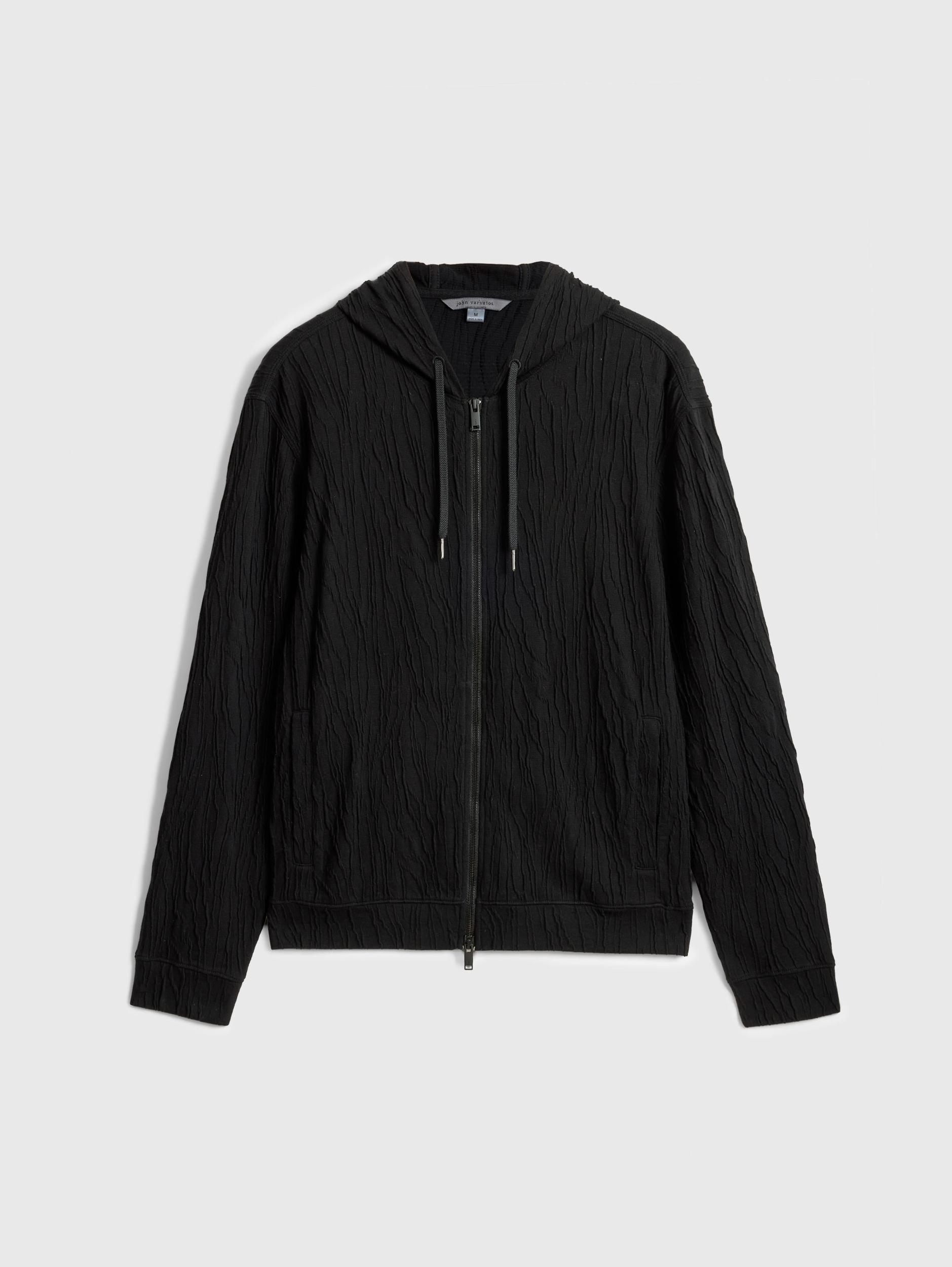 John Varvatos Ihsan Full Zip Hood with Texture Product Image