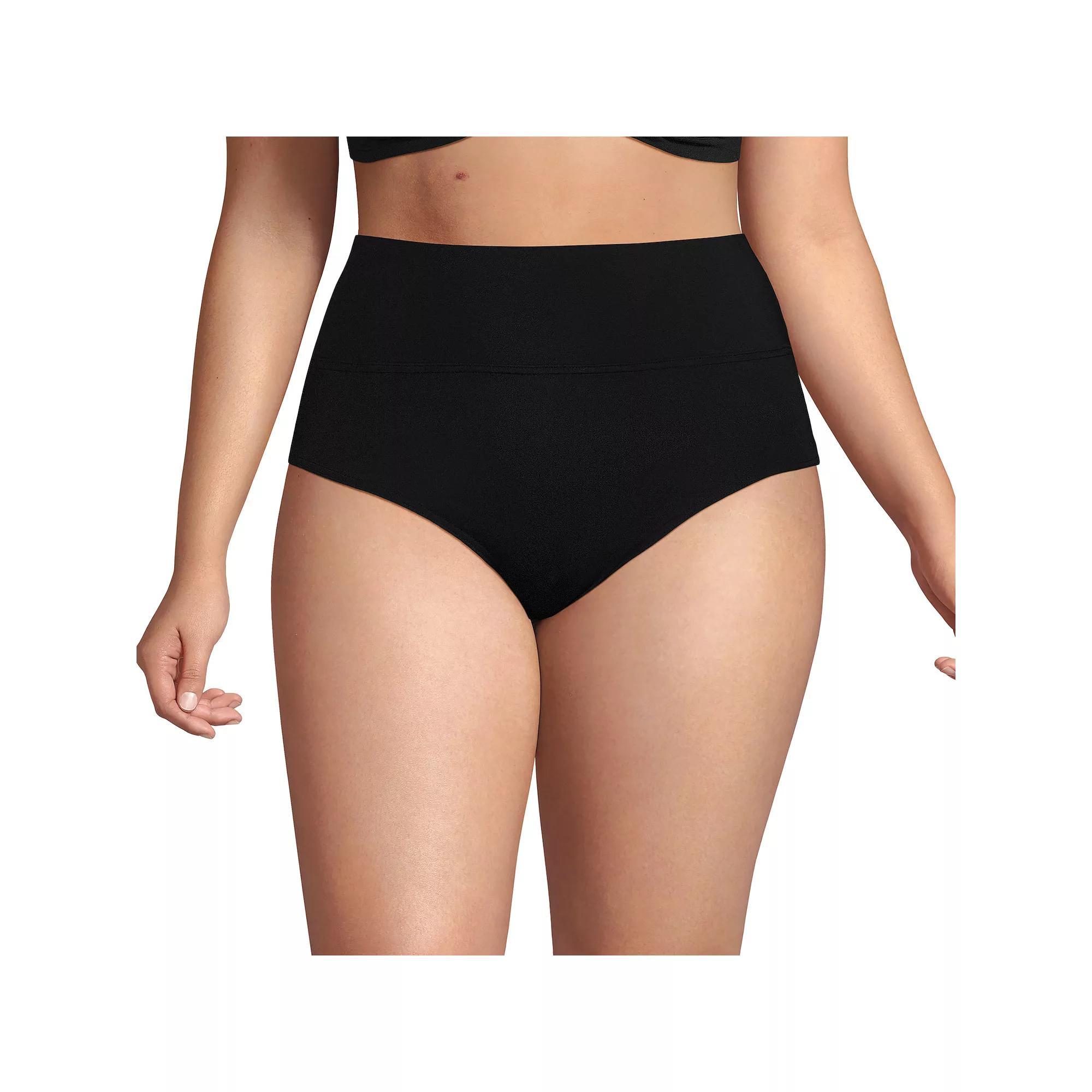 Plus Size Lands' End High Waisted Bikini Bottoms, Women's, Size: 16 W, Dusk Product Image