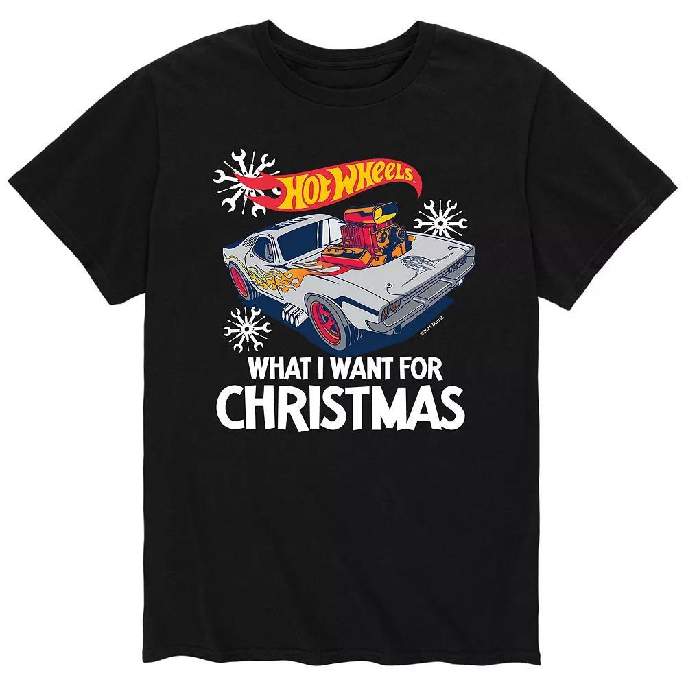 Men's Hot Wheels "What I Want For Christmas" Tee, Size: Small, Black Product Image