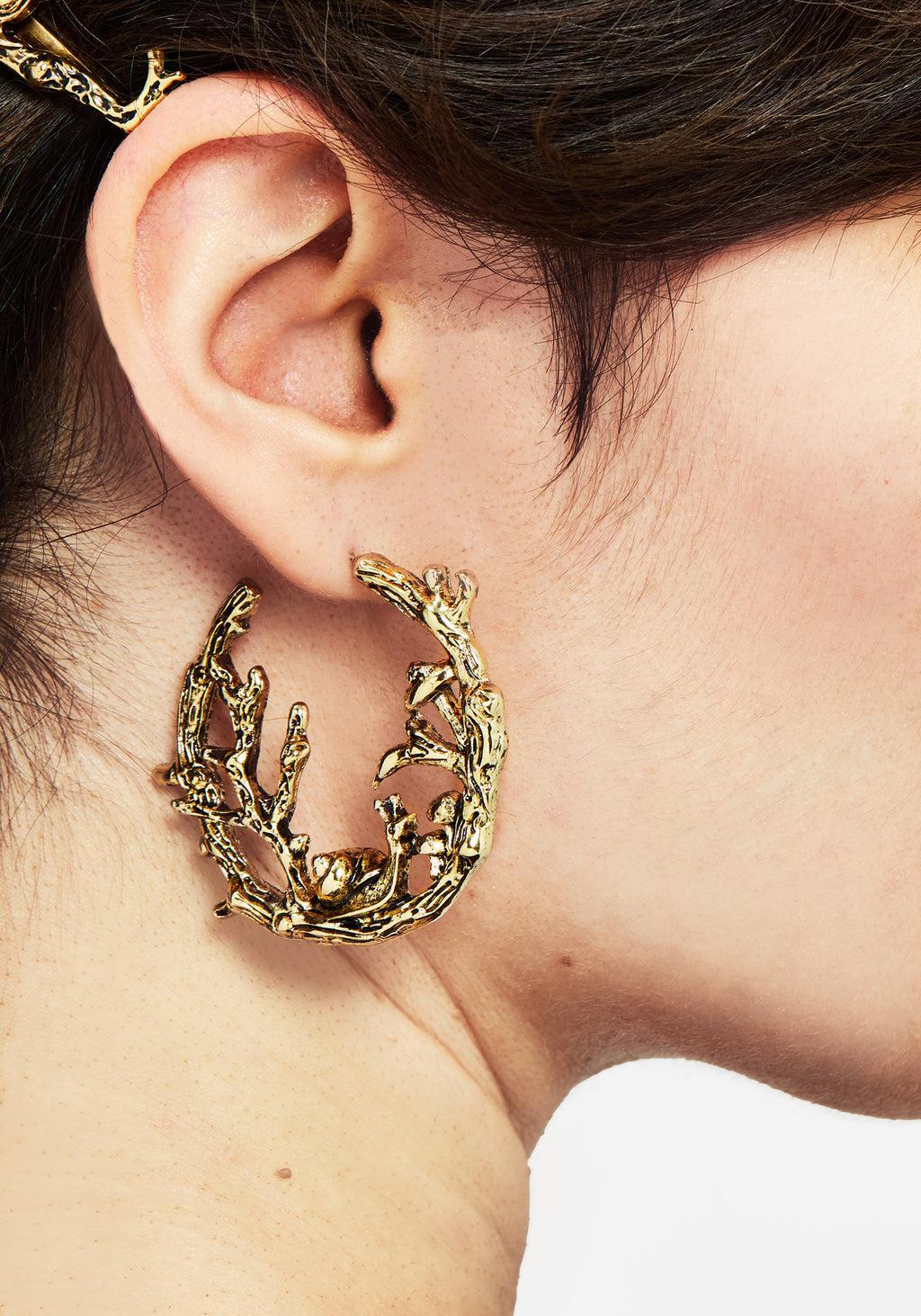 Zinnia Hoop Earring - Gold Product Image