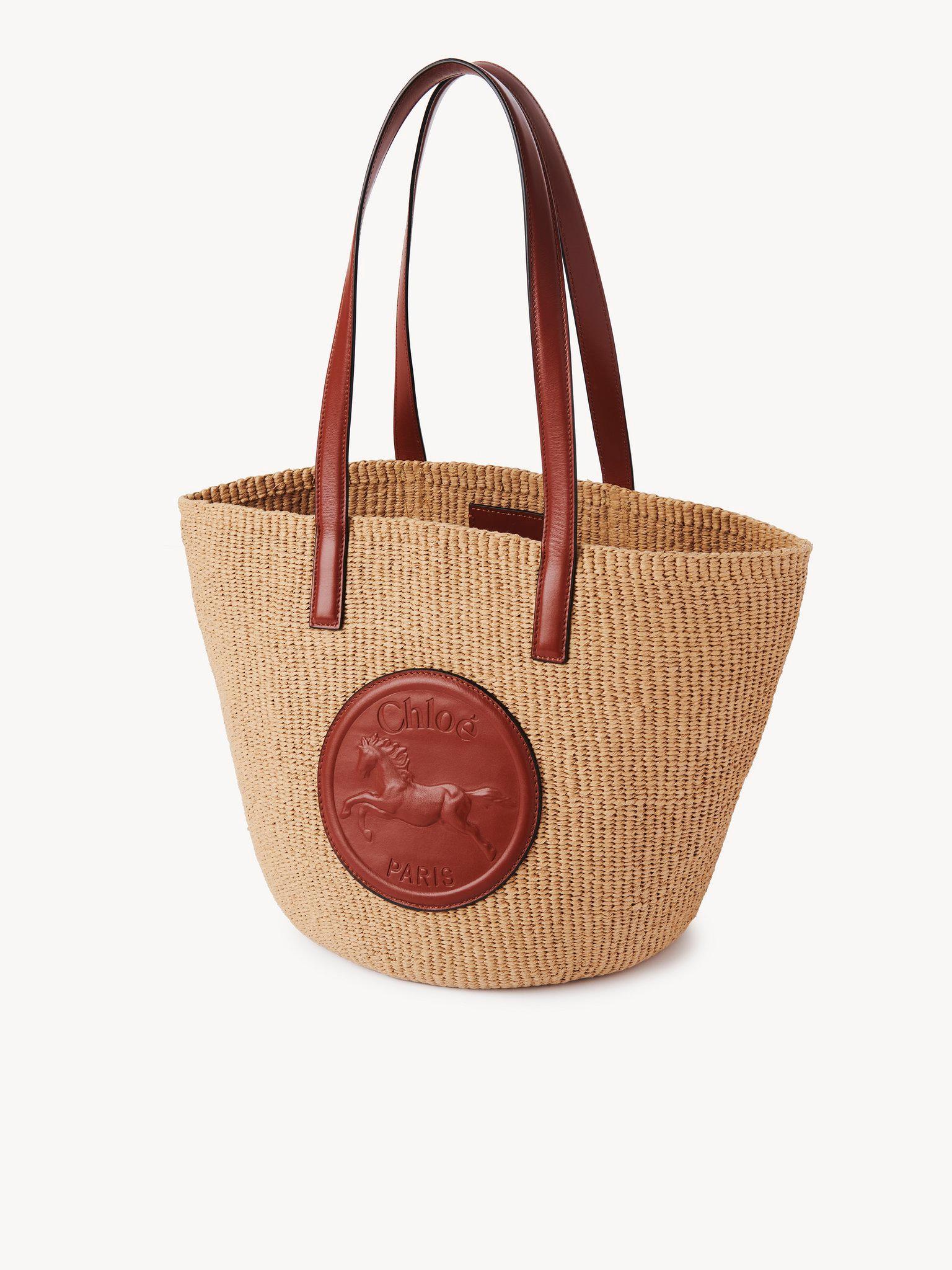 Large Horse Medal basket in natural fibers Product Image