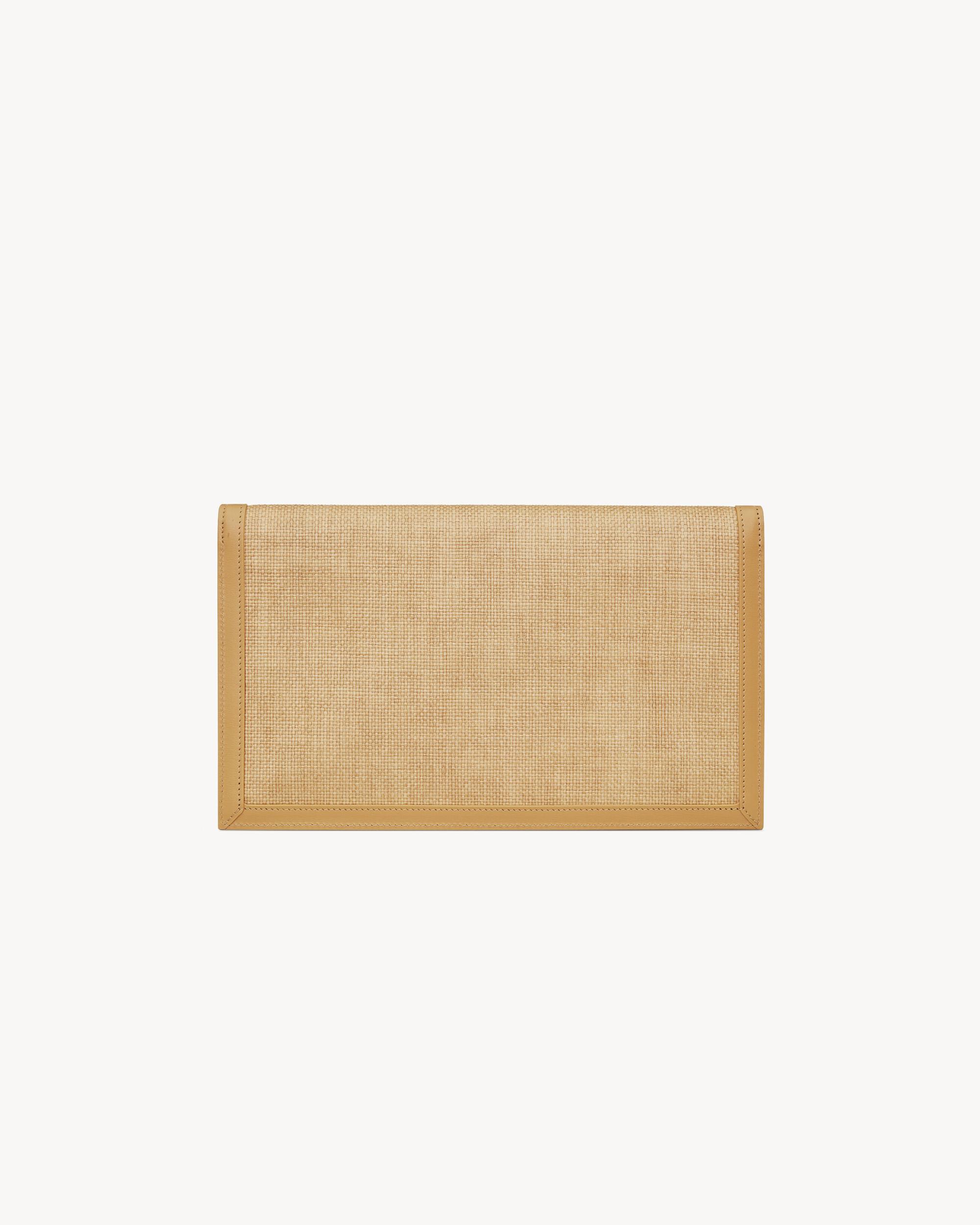 UPTOWN pouch in micro raffia Product Image