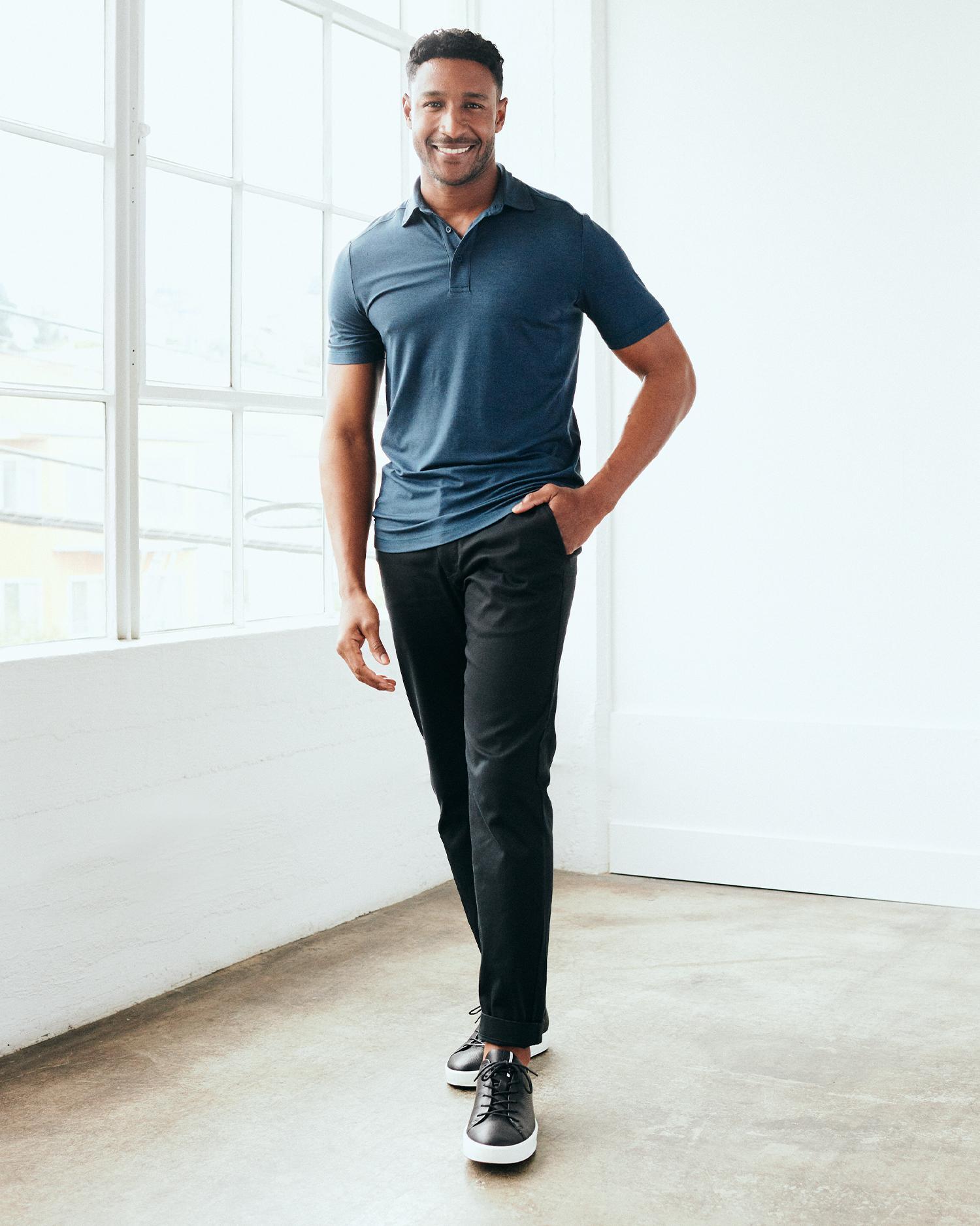 Quince | Men's Super Soft Performance Polo Shirt Flowknit Activewear, Recycled Polyester Product Image