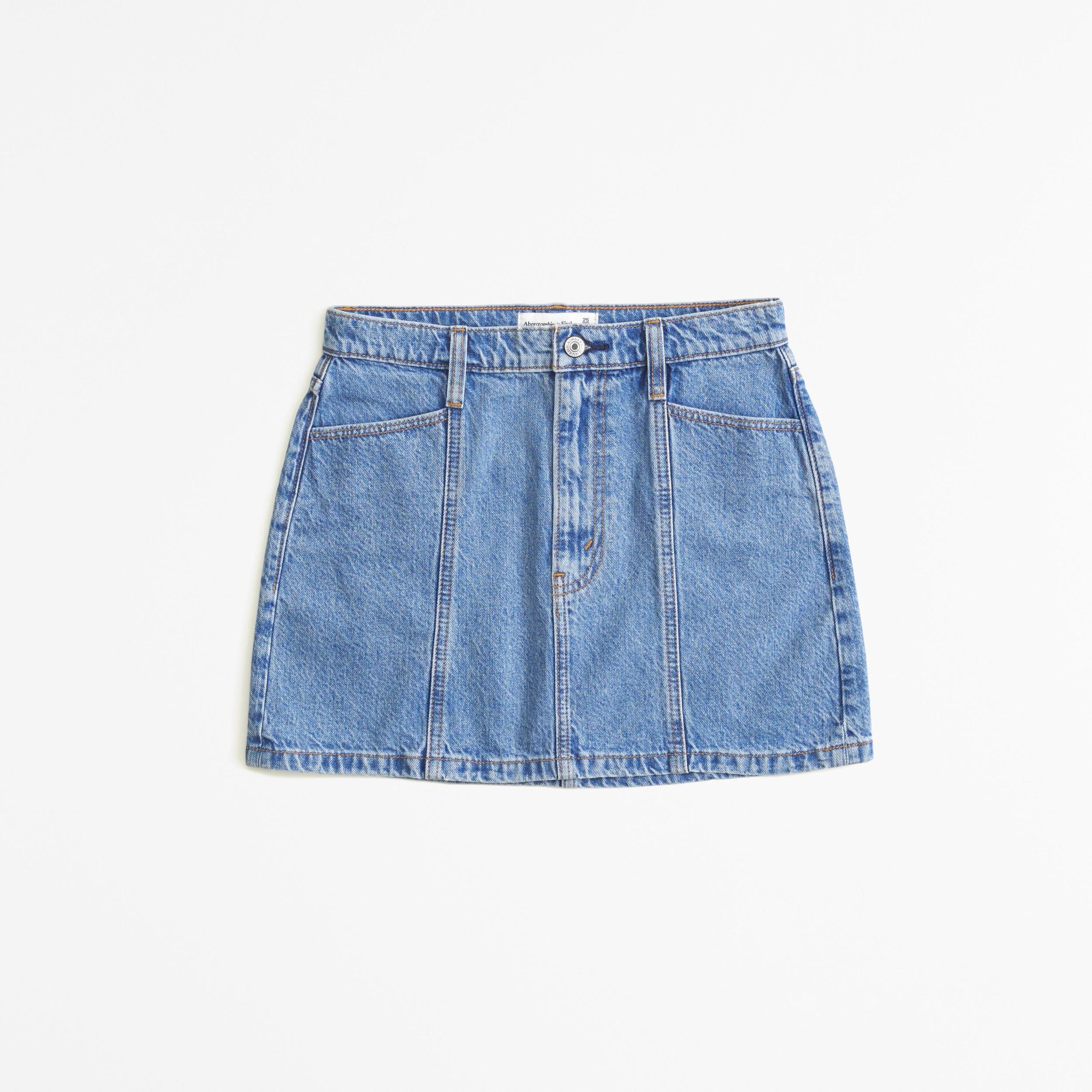 Denim Studded Mini Skirt Product Image
