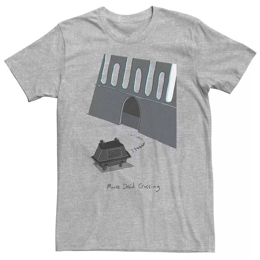 Men's Star Wars Mouse Droid Crossing Tee, Size: XXL, Athletic Grey Product Image