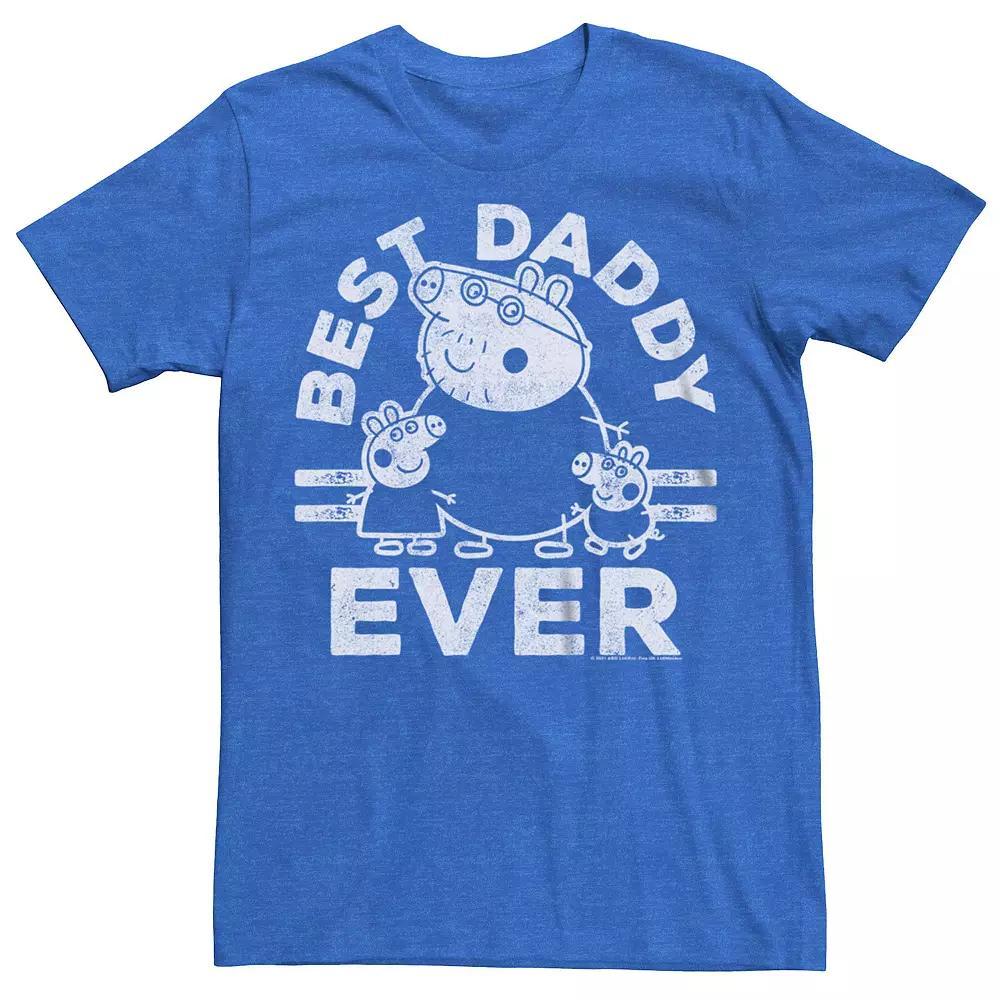 Men's Peppa Pig Father's Day Best Daddy Ever Tee, Size: Medium, Royal Grey Product Image