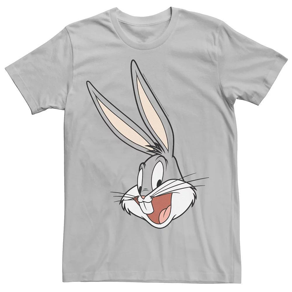 Men's Looney Tunes Bugs Bunny Big Face Graphic Tee Graphic Tee, Size: Large, Silver Product Image