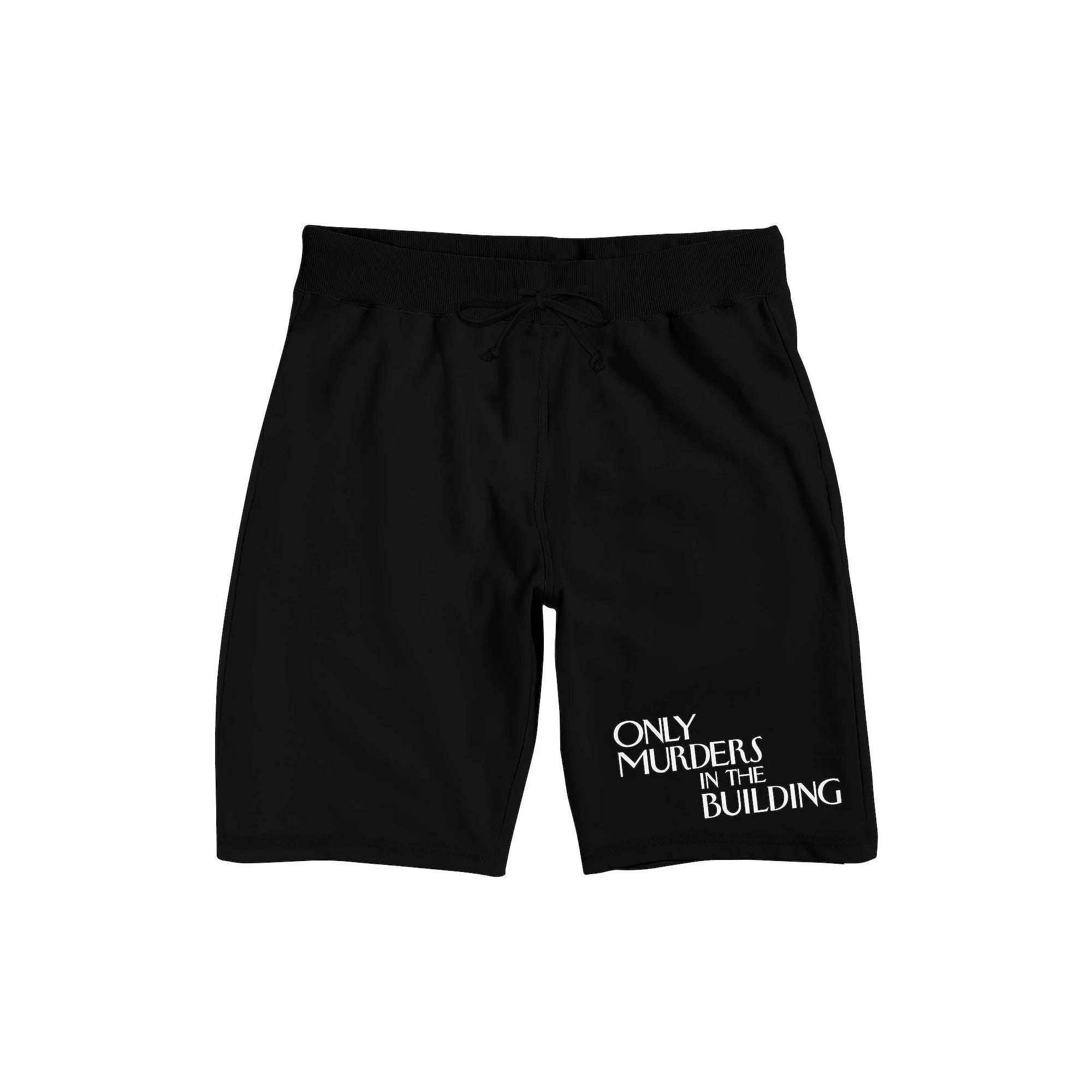 Men's Only Murders in the Building Pajama Shorts, Size: Small, Black Product Image