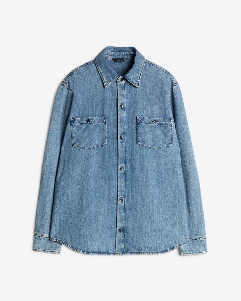Indigo Linen Overshirt Product Image