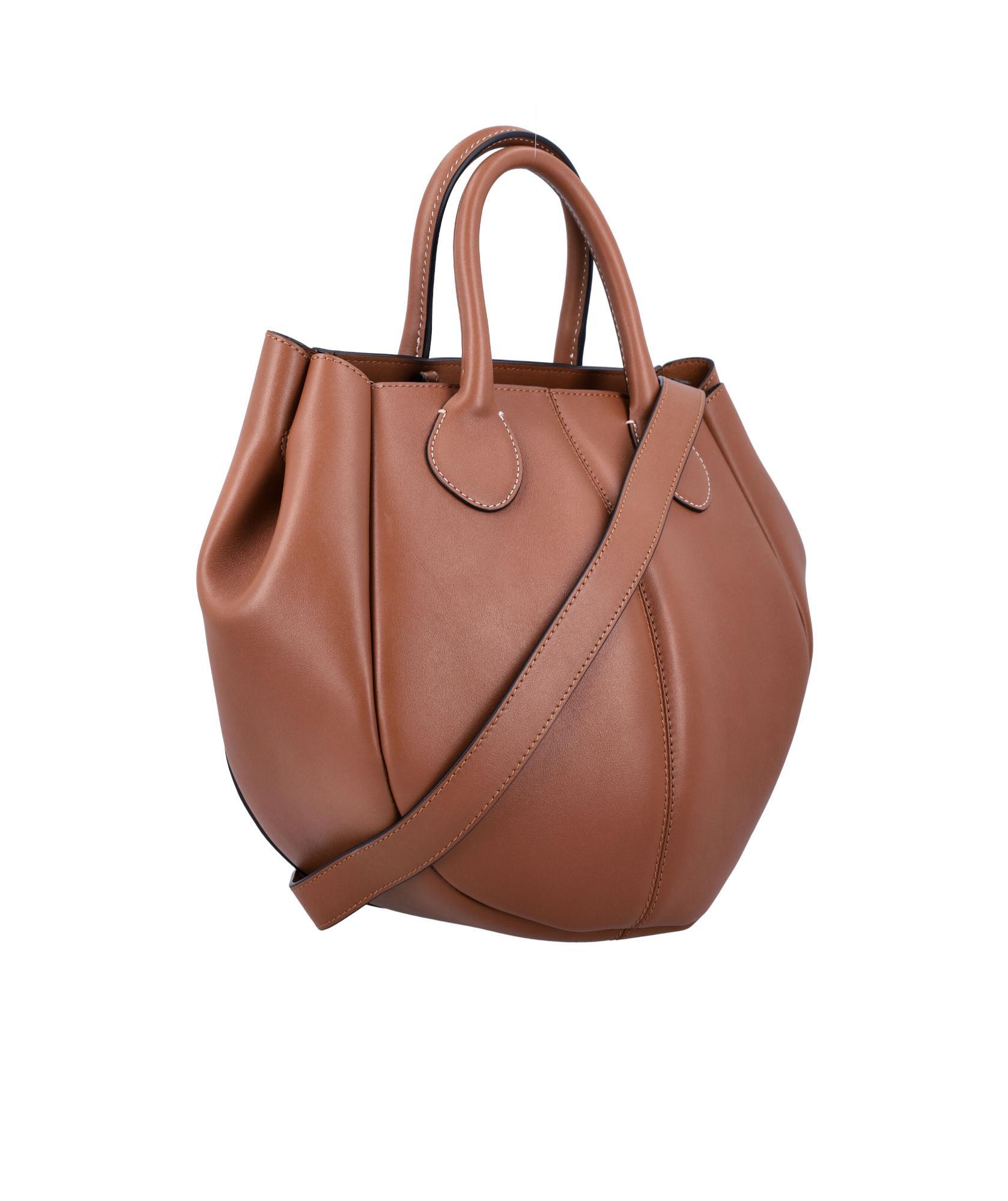JW ANDERSON Double Handle Shoulder Bag In Brown Product Image