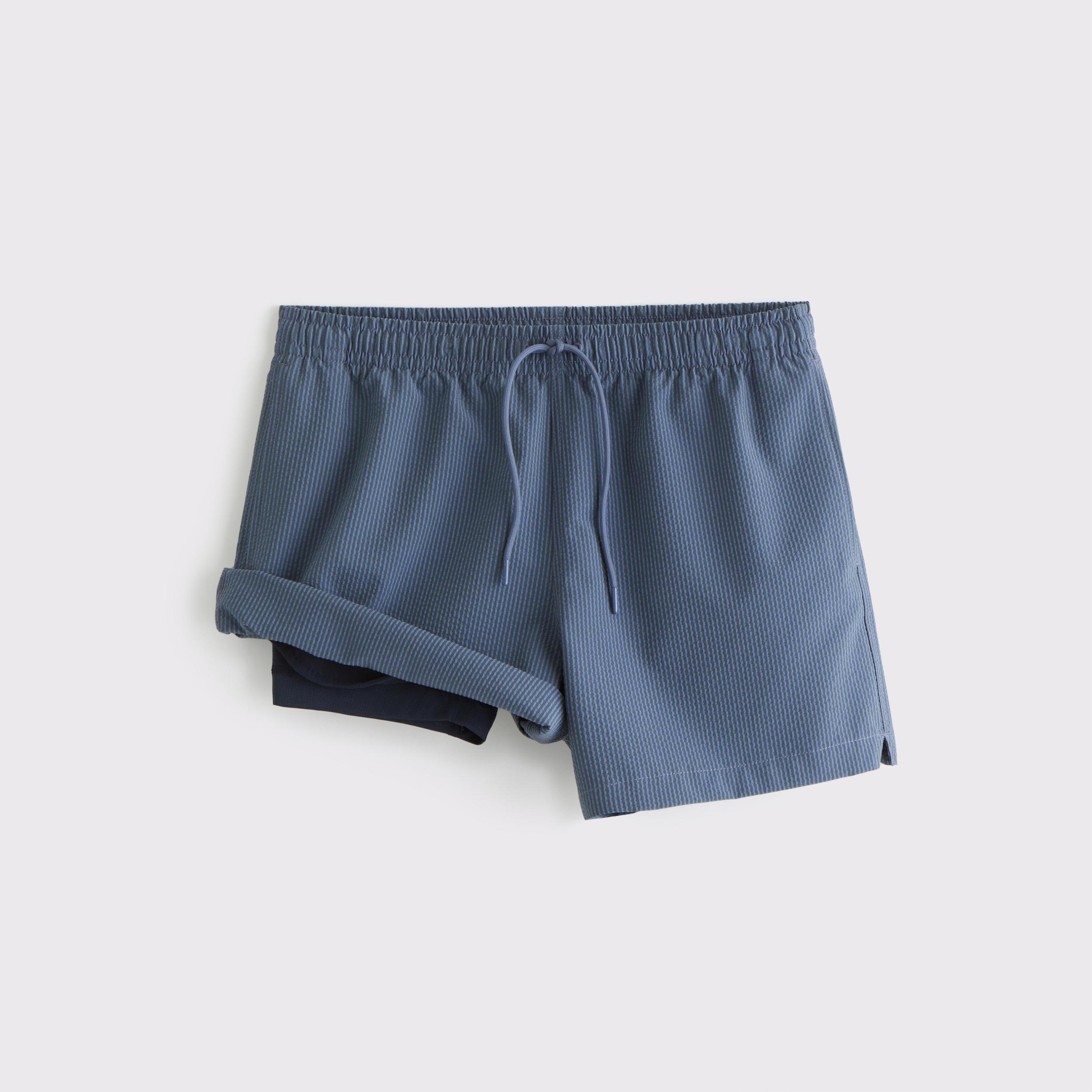 Pull-On Wide Seersucker Swim Trunk Product Image