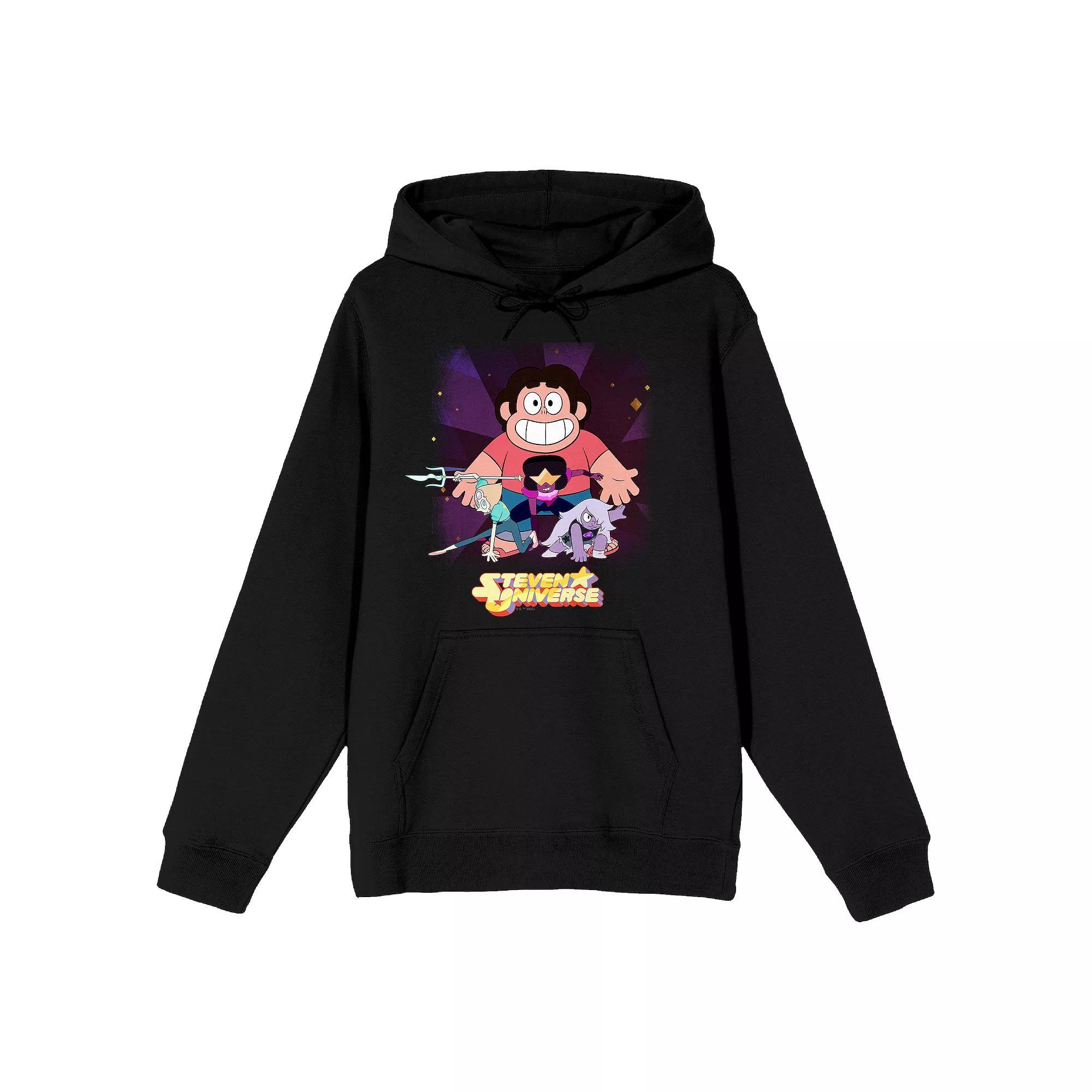 Men's Steven Universe Group Shot Graphic Hoodie, Size: XL, Black Product Image