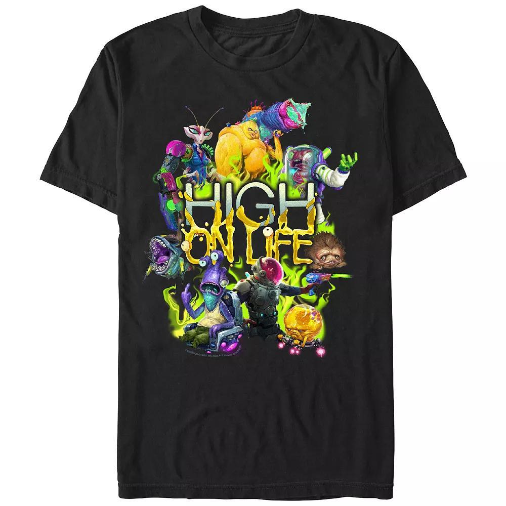 Men's High On Life Monsters Group Graphic Tee, Size: XL, Black Product Image