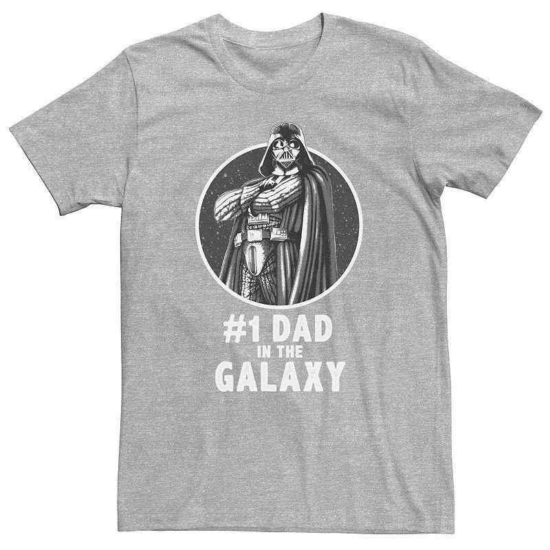 Men's Star Wars Darth Vader #1 Dad In The Galaxy Tee, Size: Small, Athletic Grey Product Image