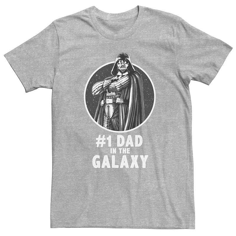 Men's Star Wars Darth Vader #1 Dad In The Galaxy Tee, Size: Small, Athletic Grey Product Image