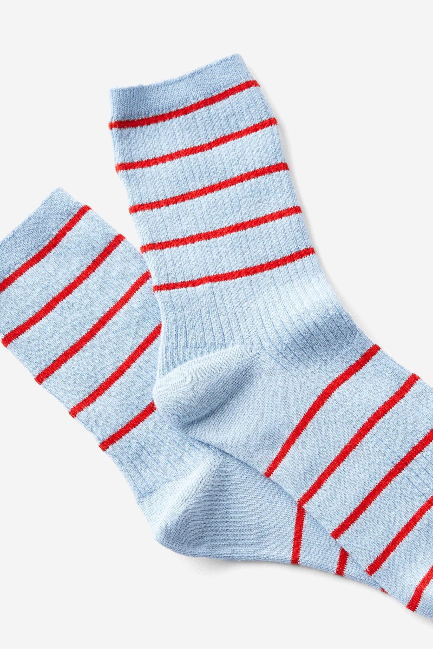 Stripe Ribbed Crew Sock Product Image