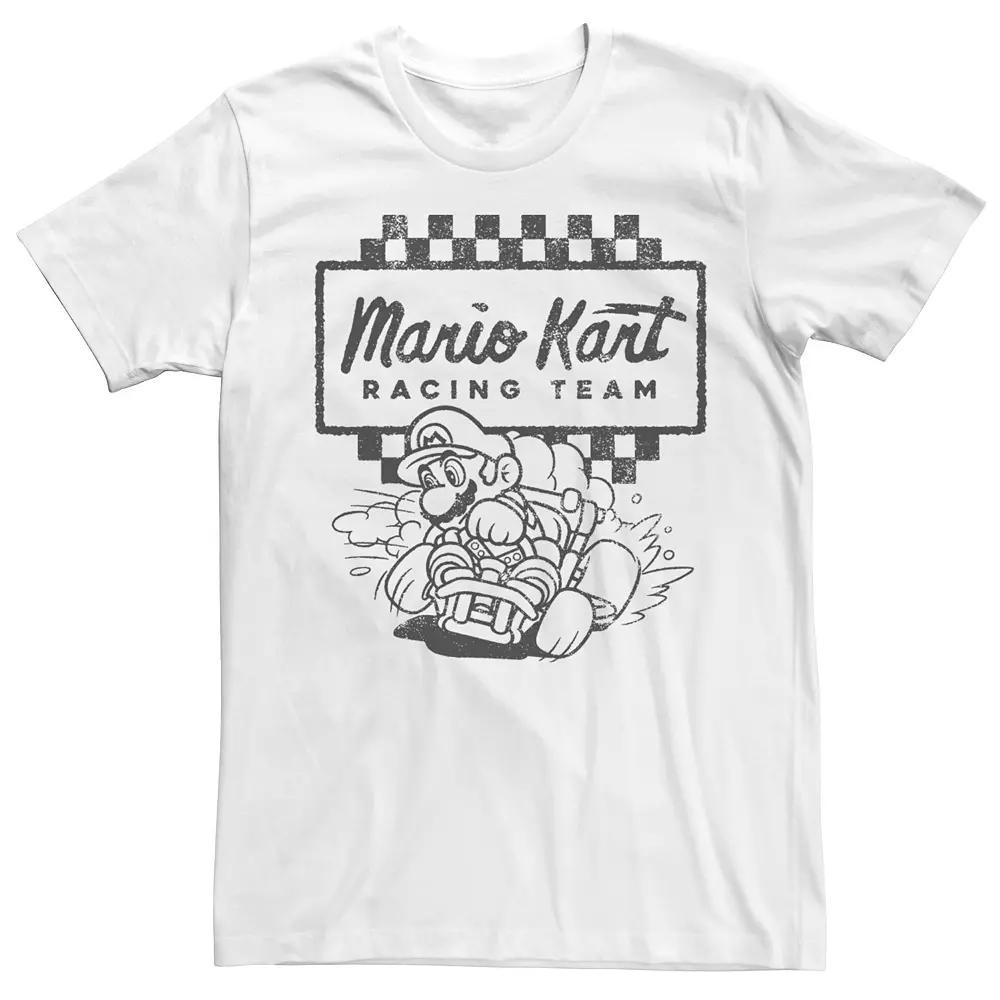Men's Mario Kart Racing Team Tee, Size: XXL, White Product Image