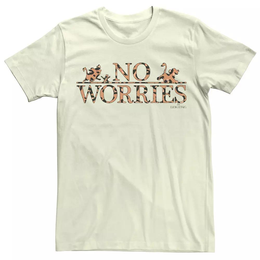 Disney's The Lion King Men's No Worries Leopard Fill Tee, Size: Medium, Natural Product Image