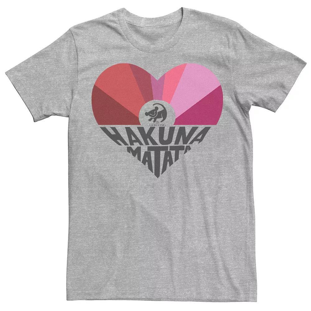 Disney's The Lion King Simba Hakuna Matata Heart Men's Tee, Size: Small, Athletic Grey Product Image