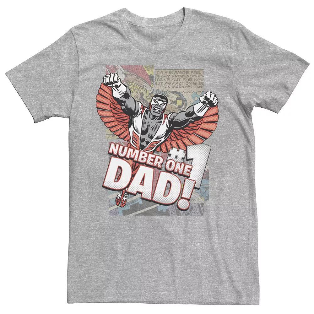 Men's Marvel Falcon Retro #1 Dad Short Sleeve Tee, Size: XXL, Athletic Grey Product Image