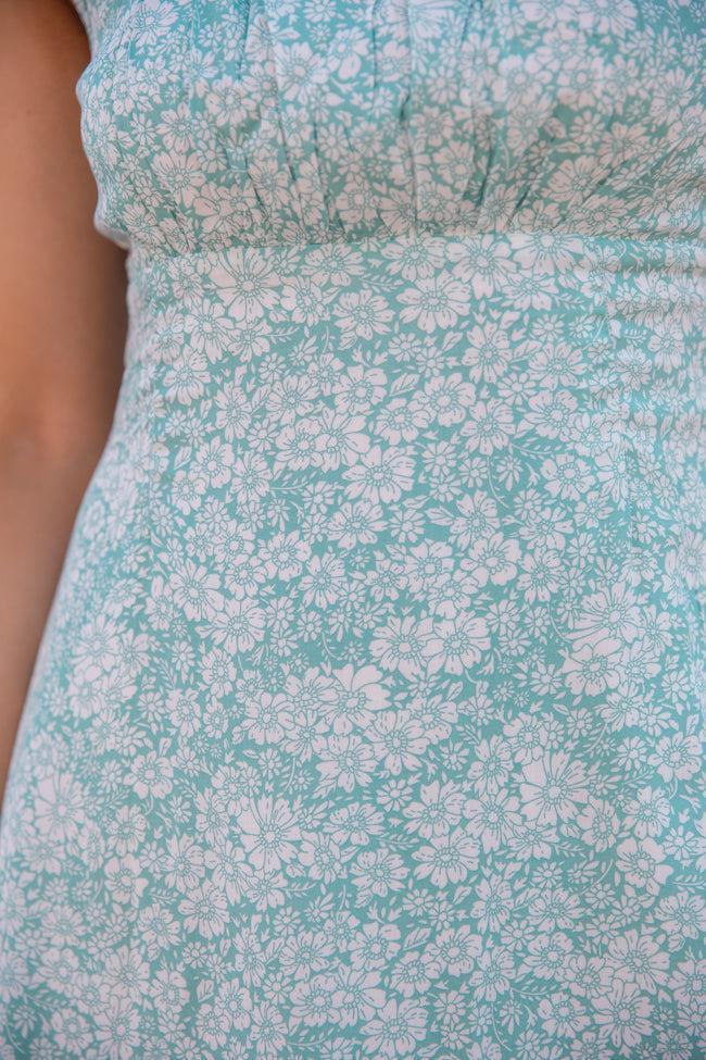 Make It Work Sage Floral Print Dress SALE Product Image